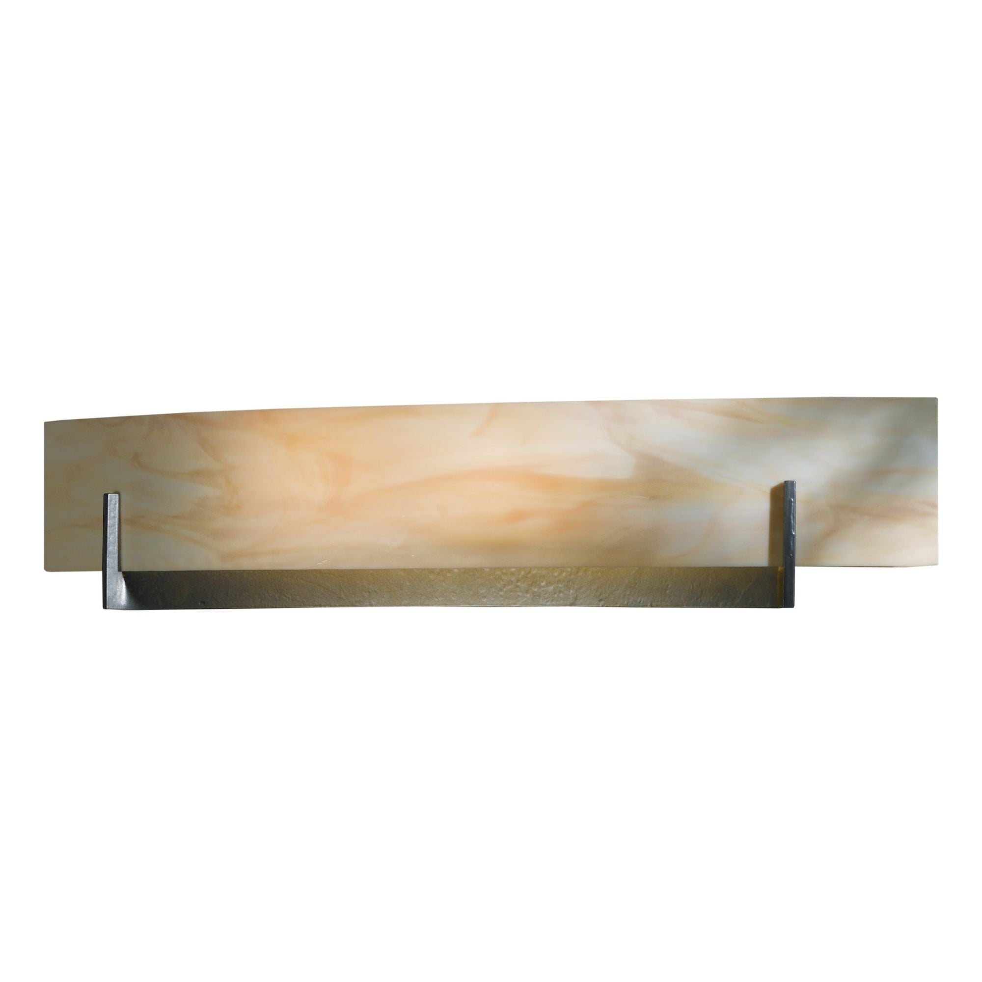 Axis Large Sconce 2-Light Amber Swirl Glass (AA) in Dark Smoke