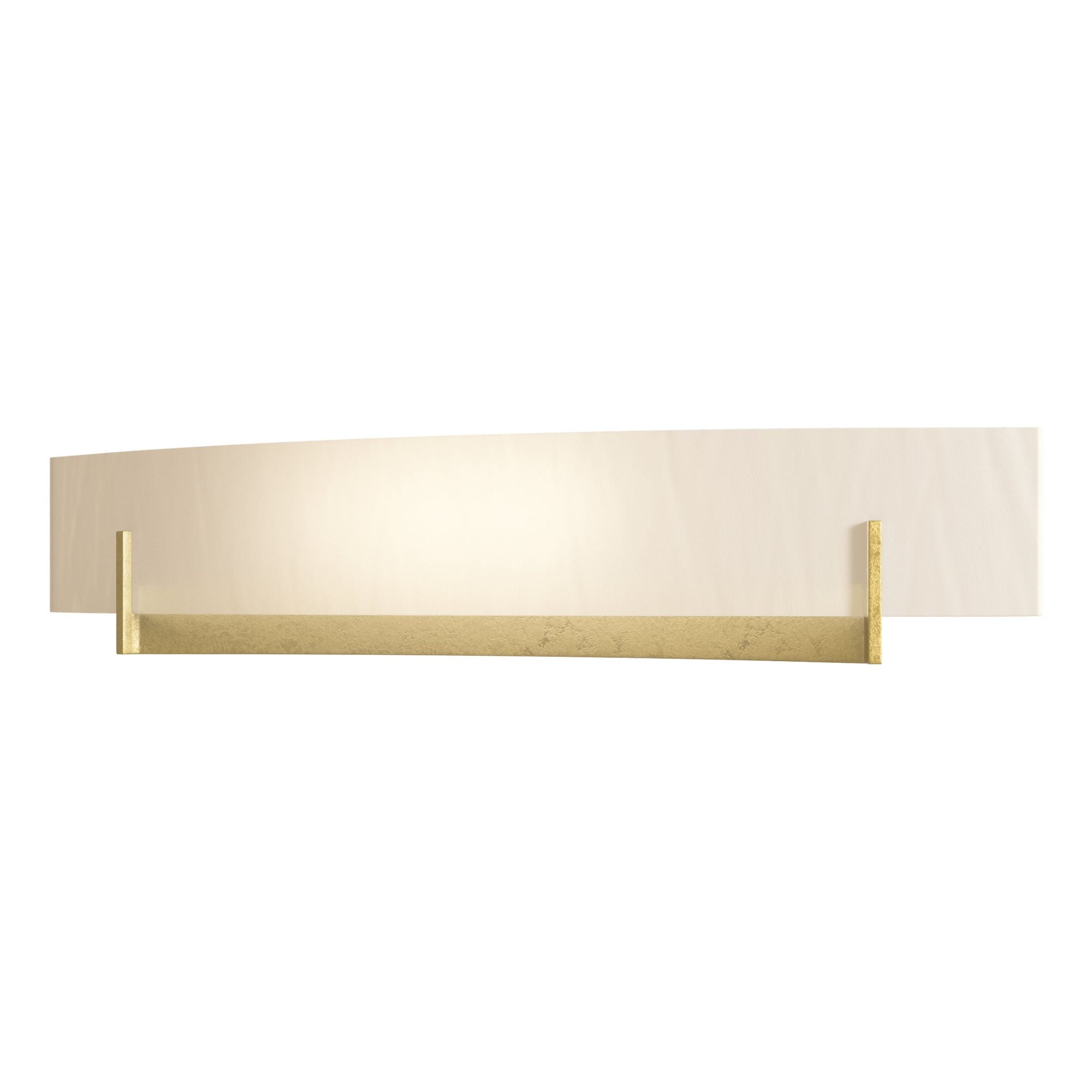 Axis Large Sconce 2-Light White Art Glass (BB) in Modern Brass