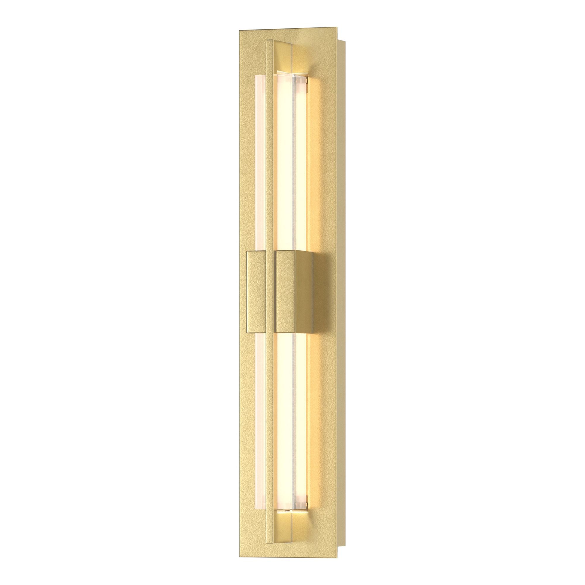 Double Axis Small Sconce LED Clear Glass (ZM) in Modern Brass