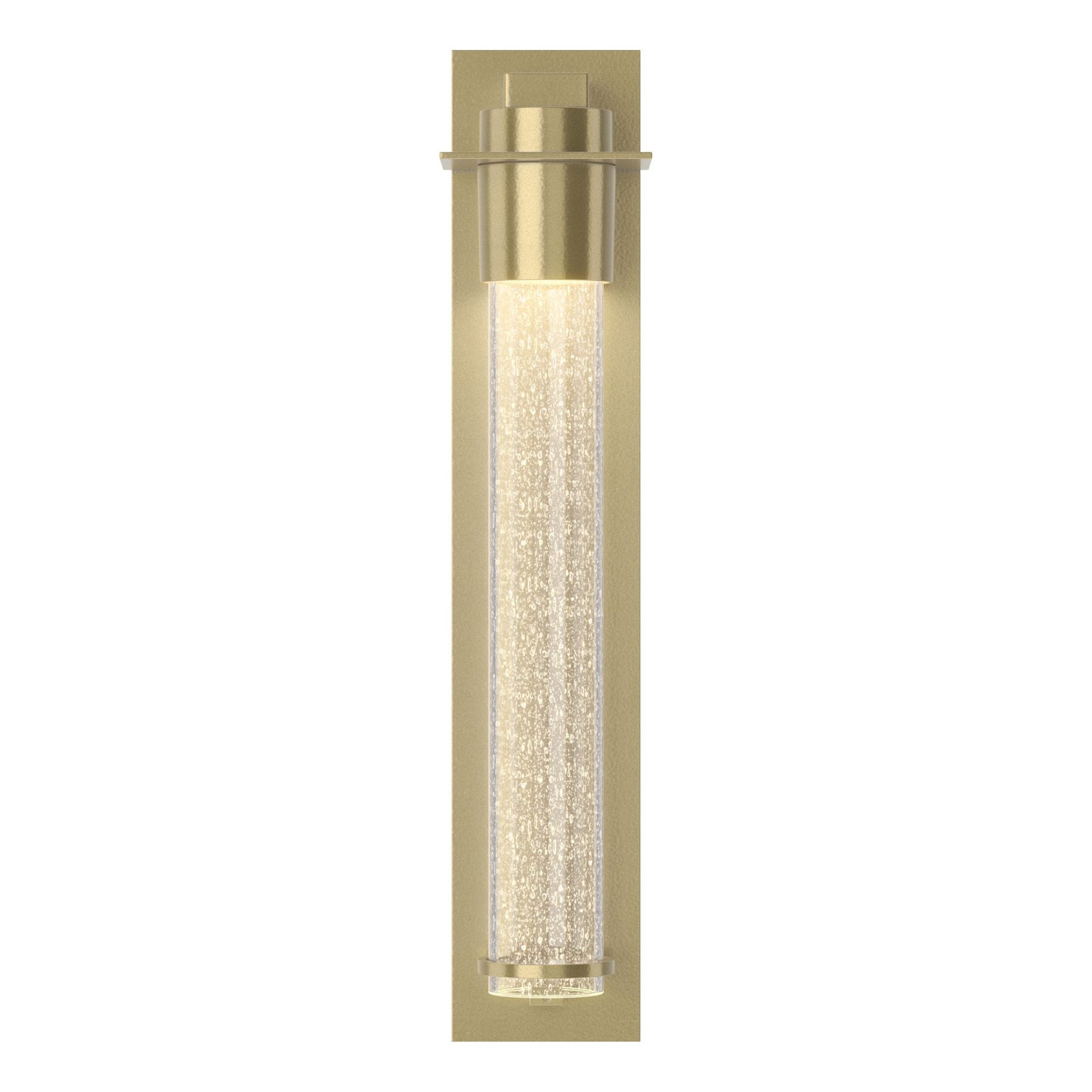 Airis Sconce 1-Light Seeded Clear Glass (II) in Modern Brass