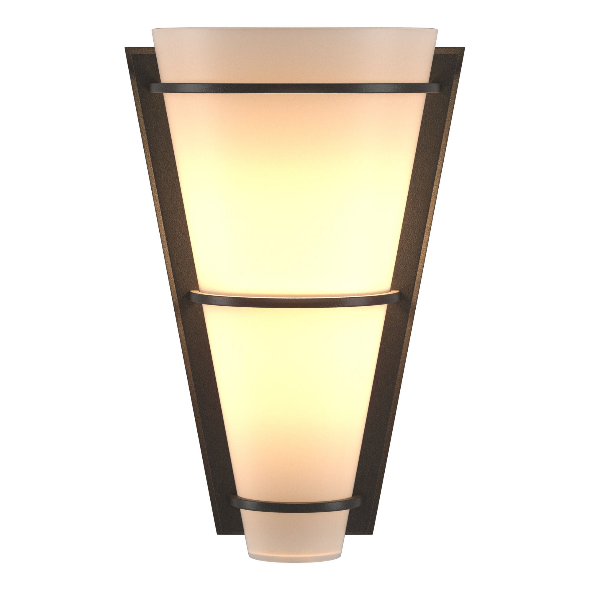 Suspended Half Cone Sconce 1-Light Opal Glass (GG) in Dark Smoke