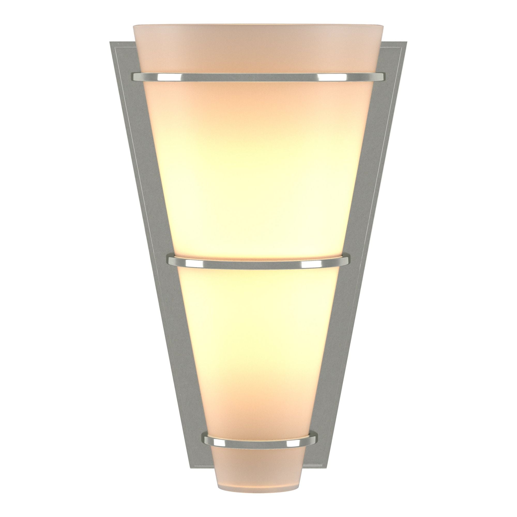 Suspended Half Cone Sconce 1-Light Opal Glass (GG) in Sterling