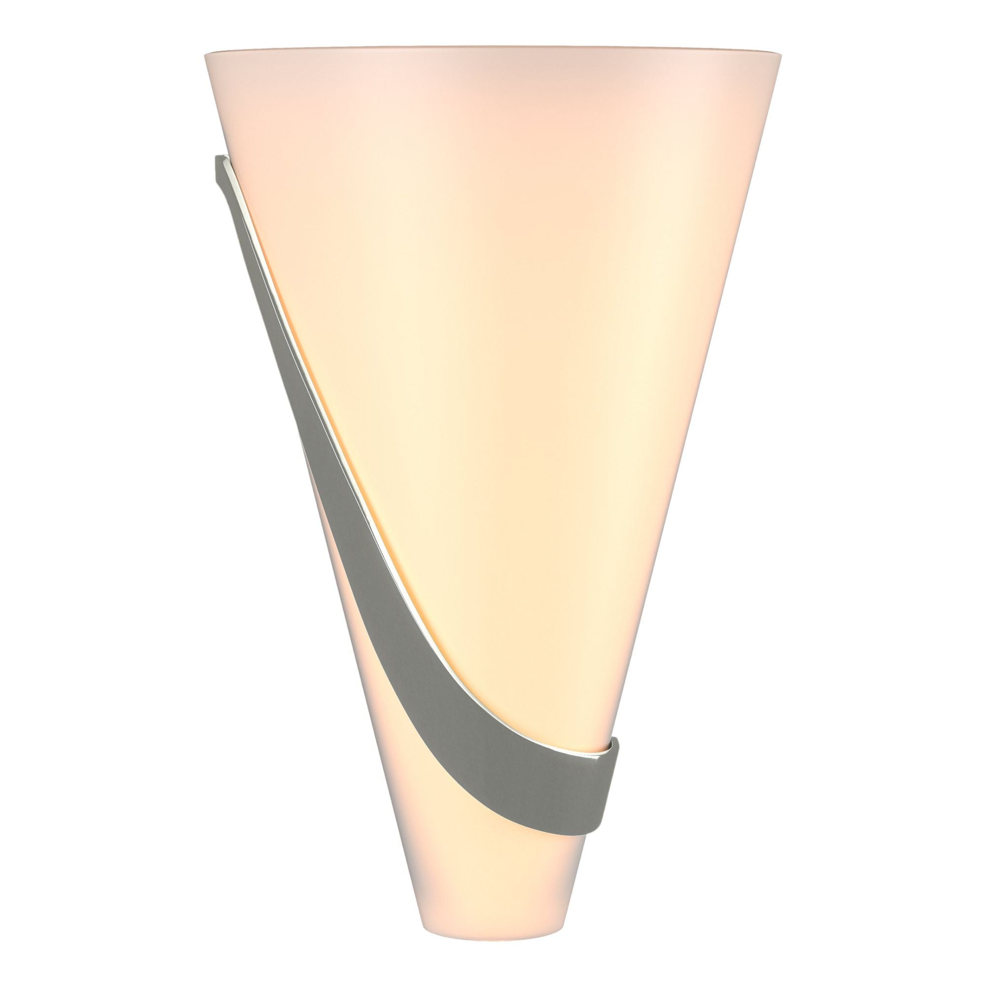 Half Cone Sconce 2-Light Left Facing Opal Glass (GG) in Sterling