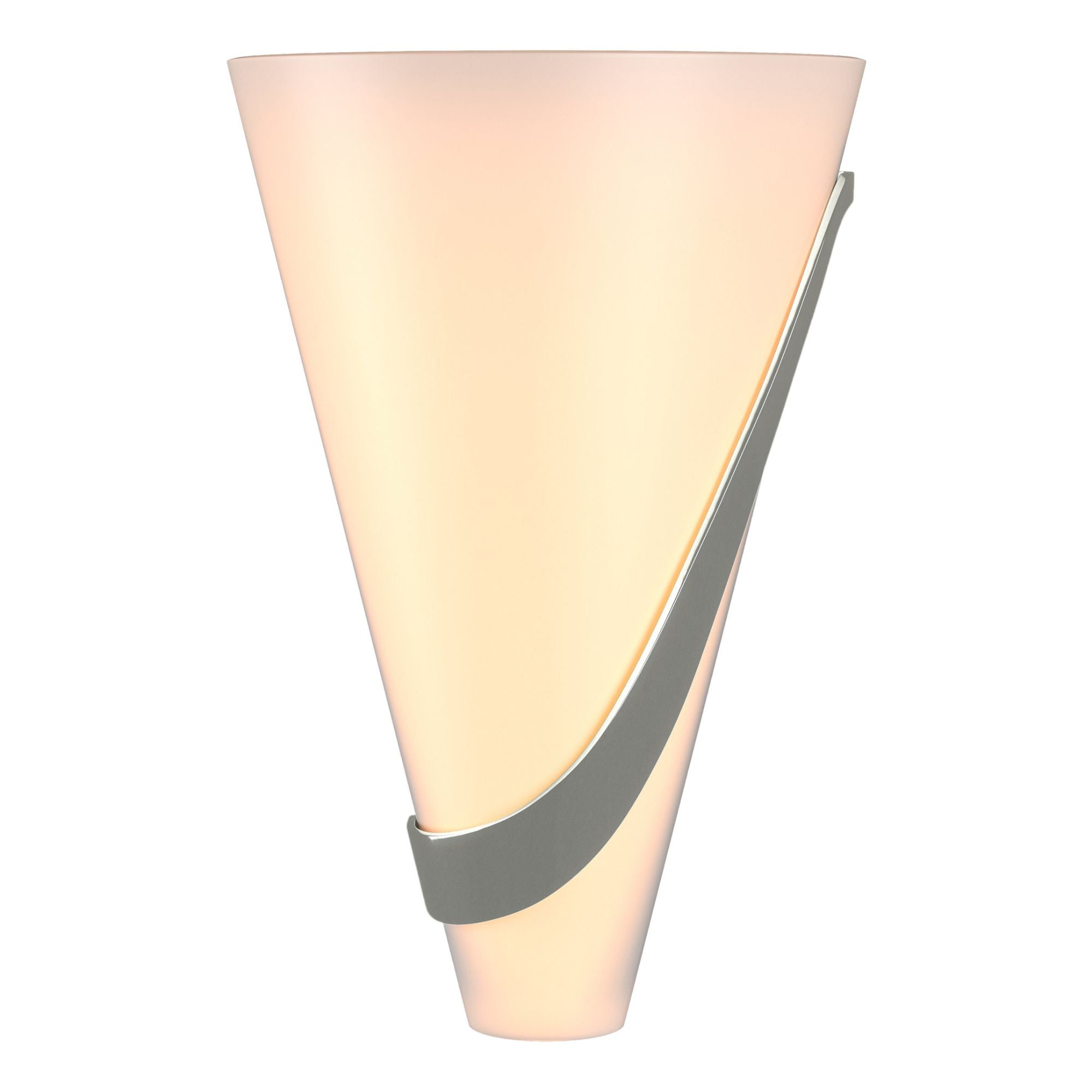 Half Cone Sconce 2-Light Right Facing Opal Glass (GG) in Sterling