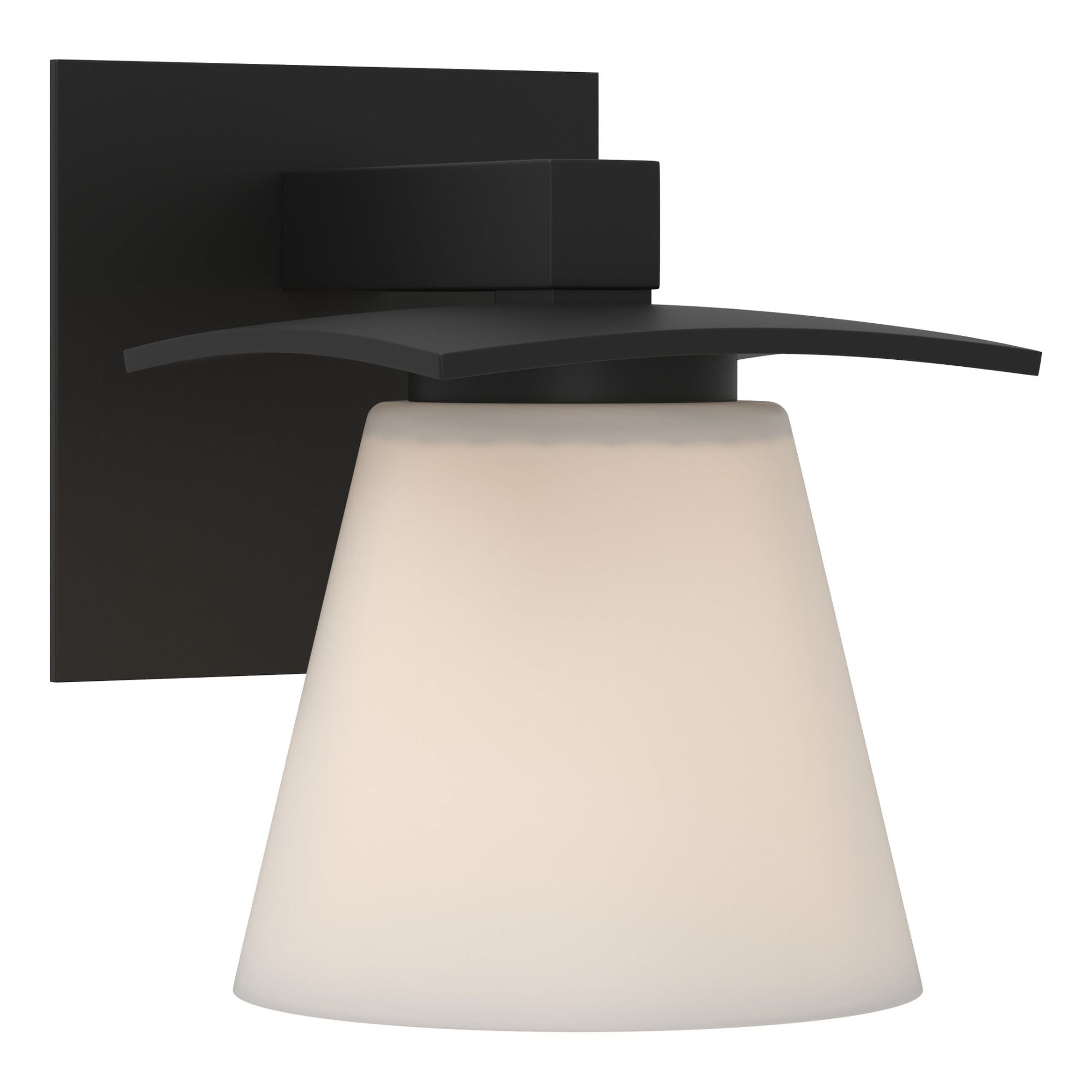 Wren 1 Light Sconce 1-Light Opal Glass (GG) in Black