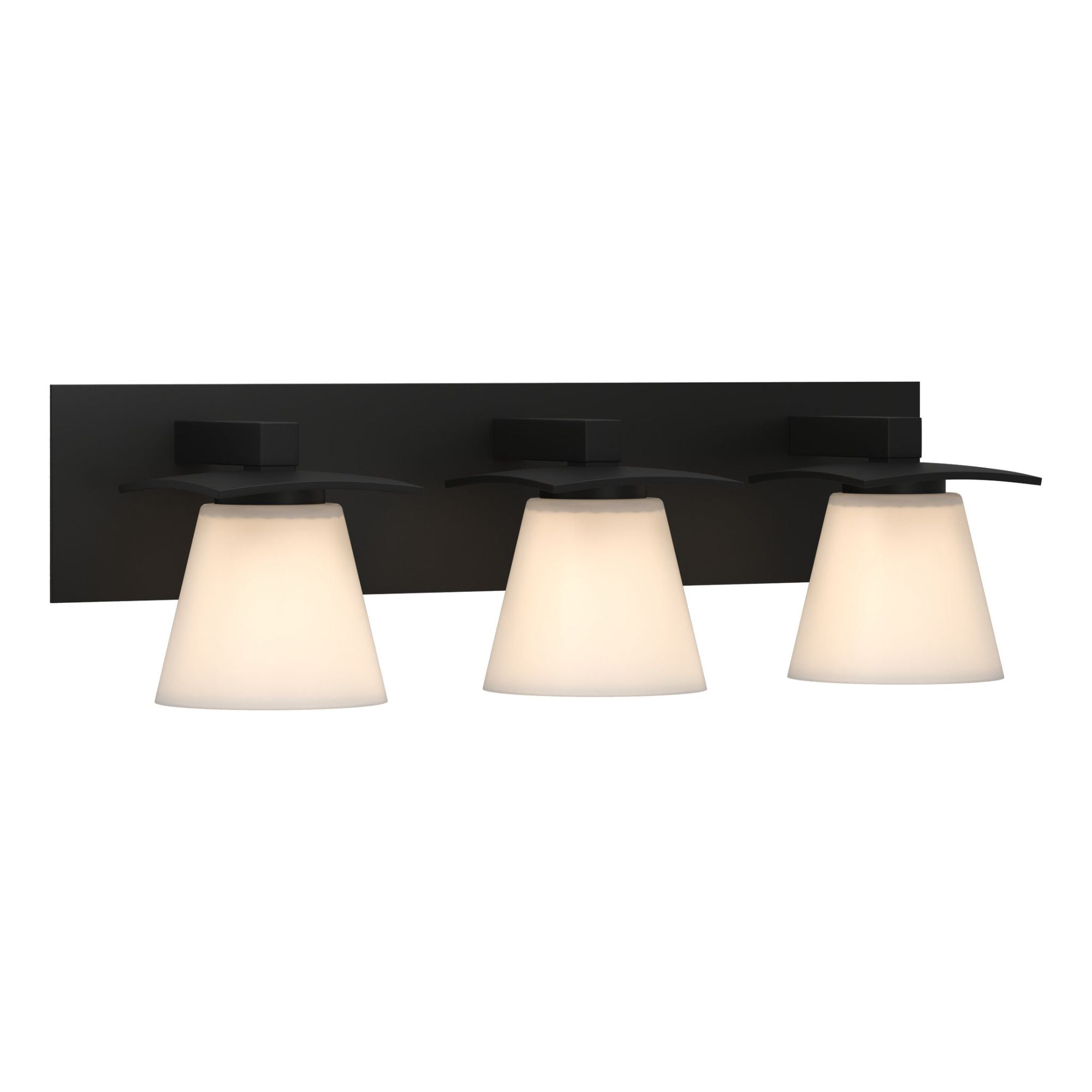 Wren 3 Light Sconce 3-Light Opal Glass (GG) in Black