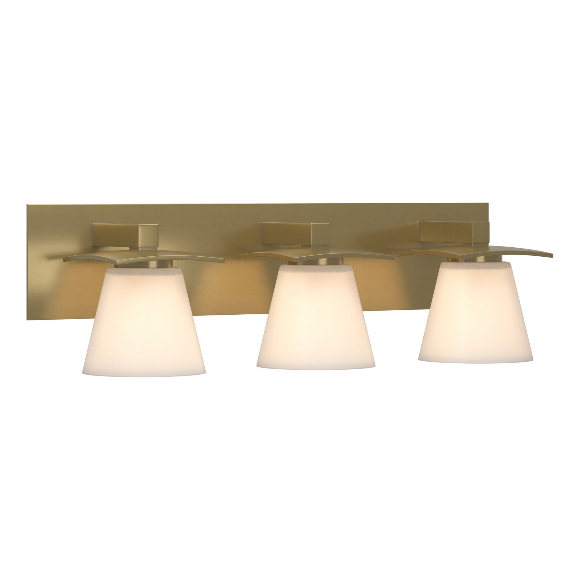 Wren 3 Light Sconce 3-Light Opal Glass (GG) in Modern Brass