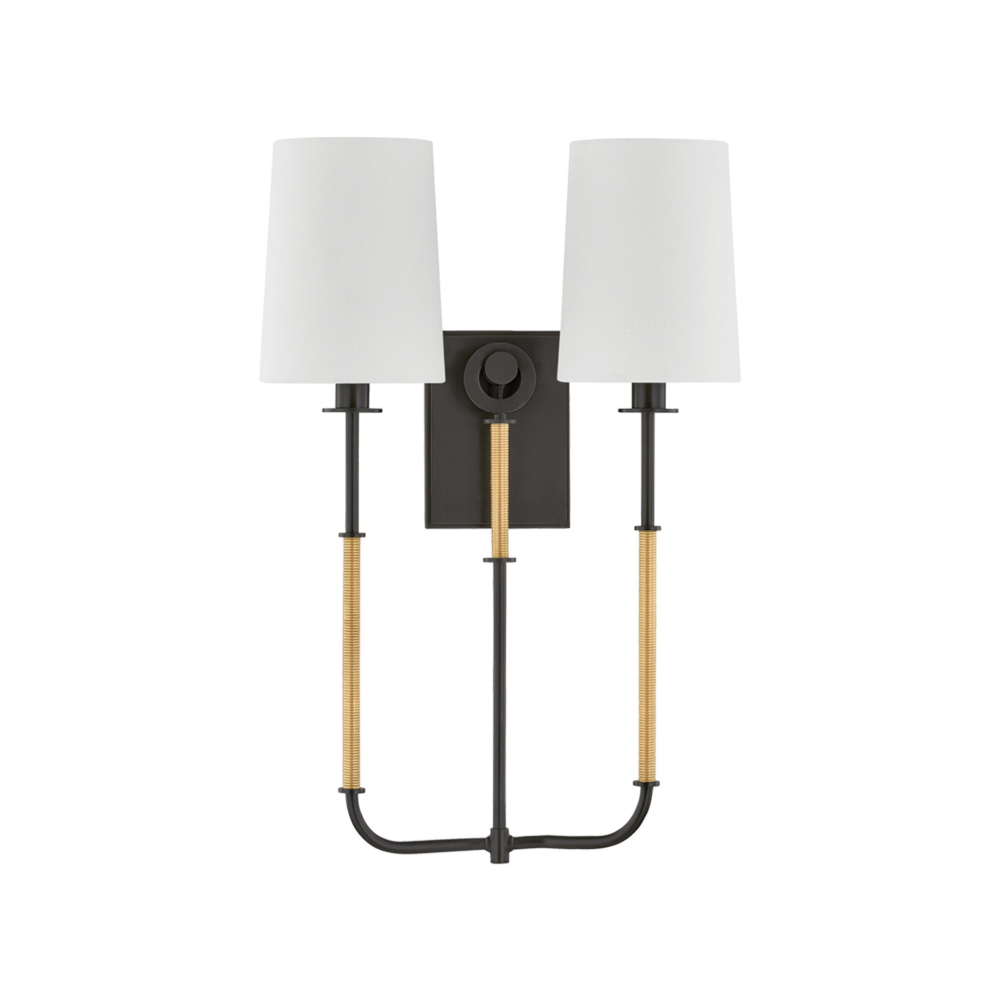 Glenmont 2-Light Wall Sconce in Aged Brass 14W x 21H (2072-AGB/DB)