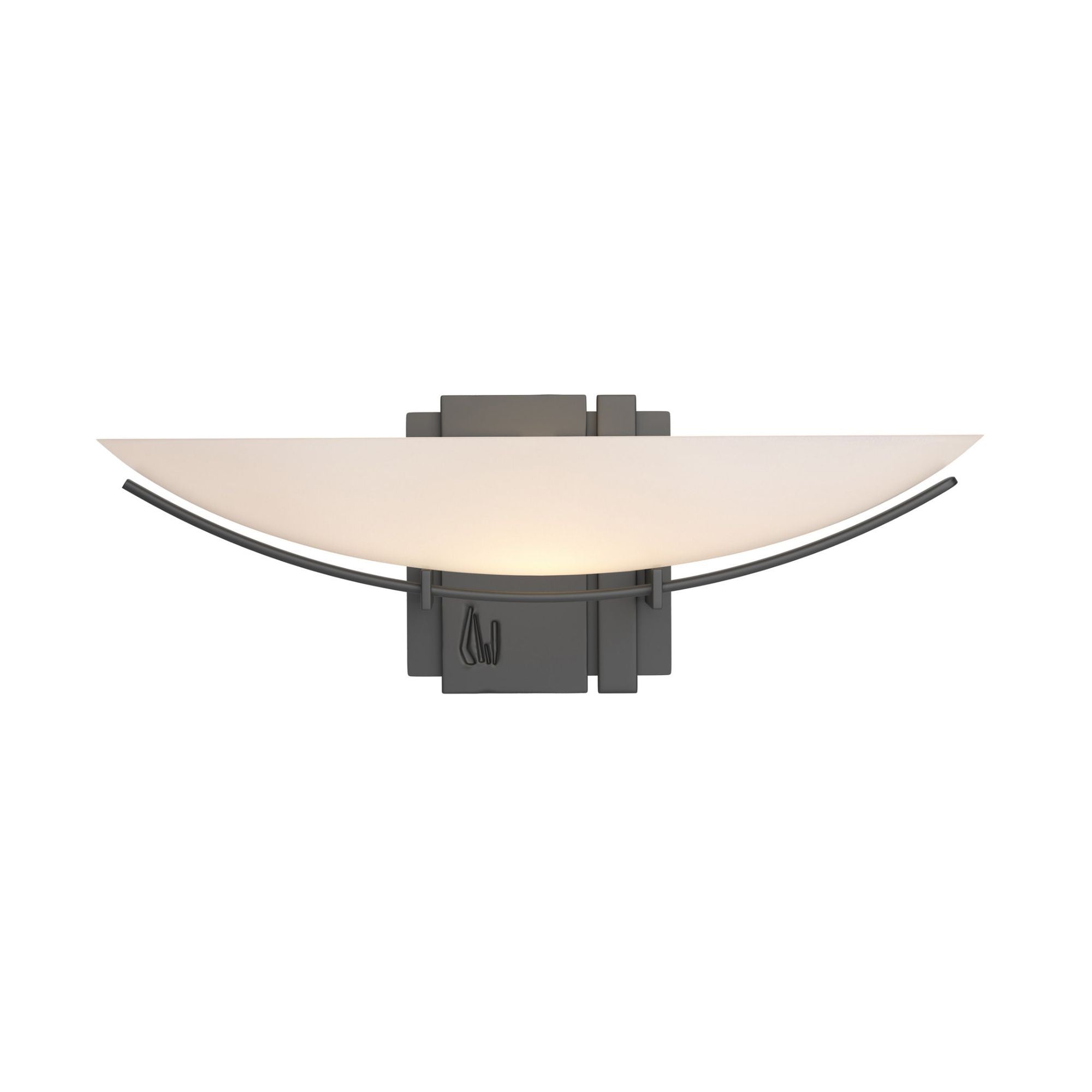 Oval Impressions Sconce 1-Light Opal Glass (GG) in Black