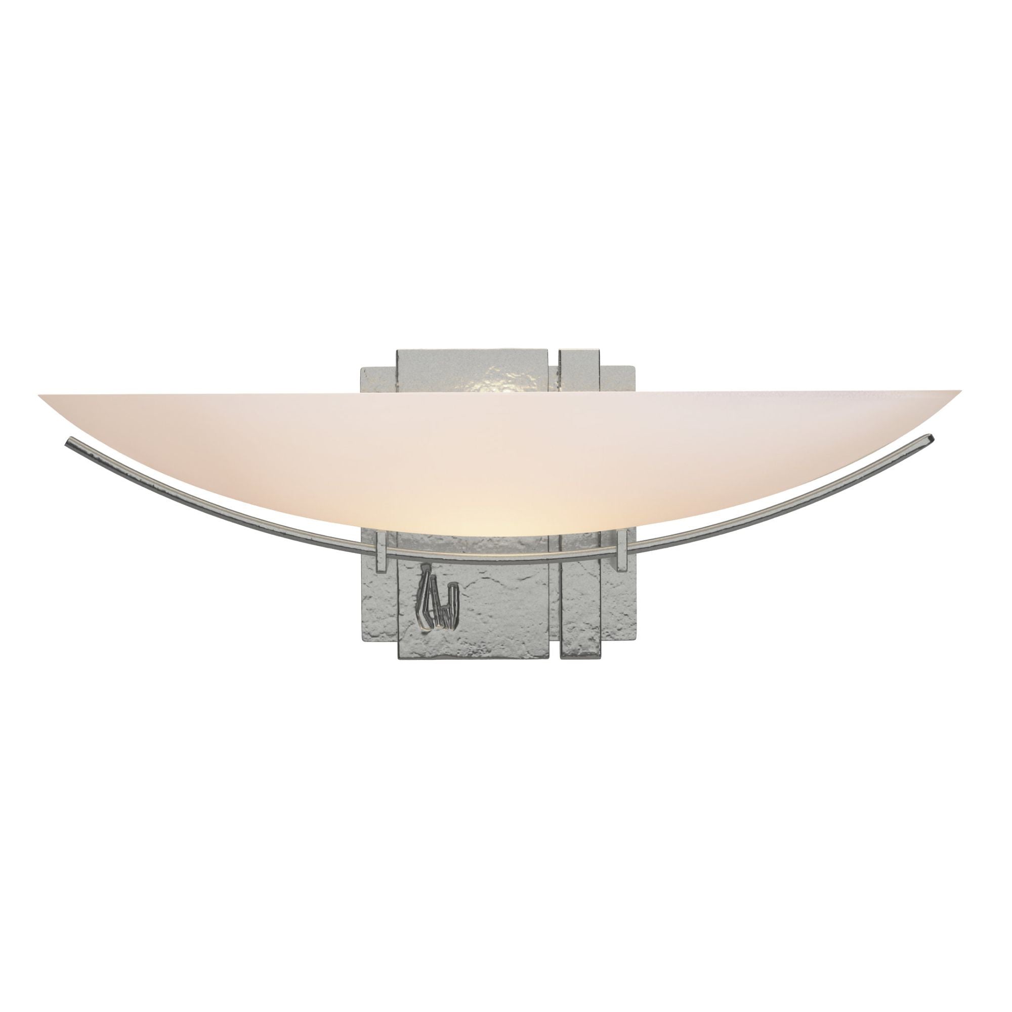 Oval Impressions Sconce 1-Light Opal Glass (GG) in Sterling