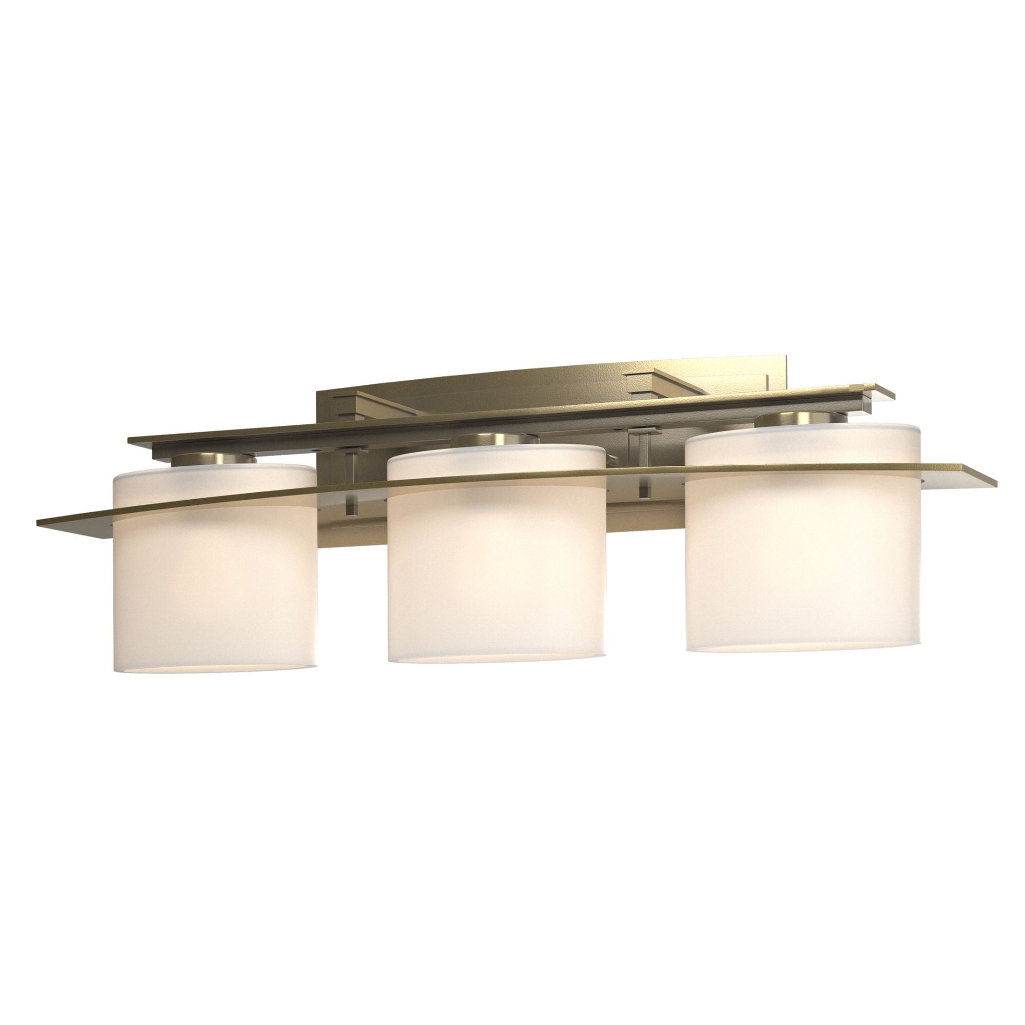 Arc Ellipse 3 Light Sconce 3-Light Opal Glass (GG) in Modern Brass