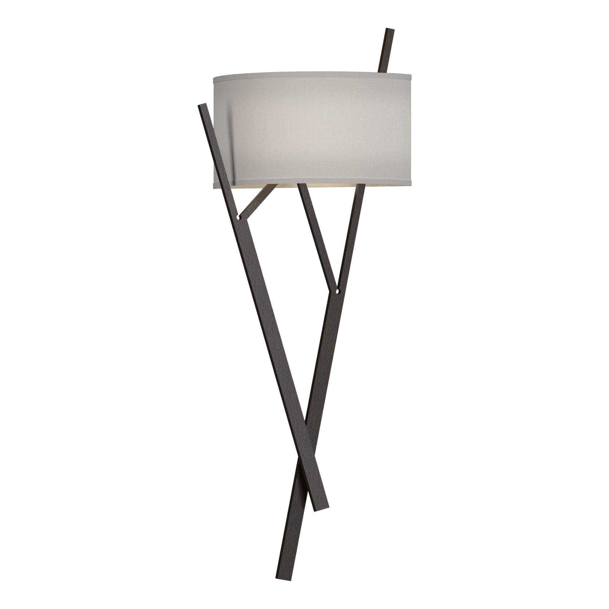 Arbo Sconce 2-Light Natural Anna Shade (SF) in Oil Rubbed Bronze