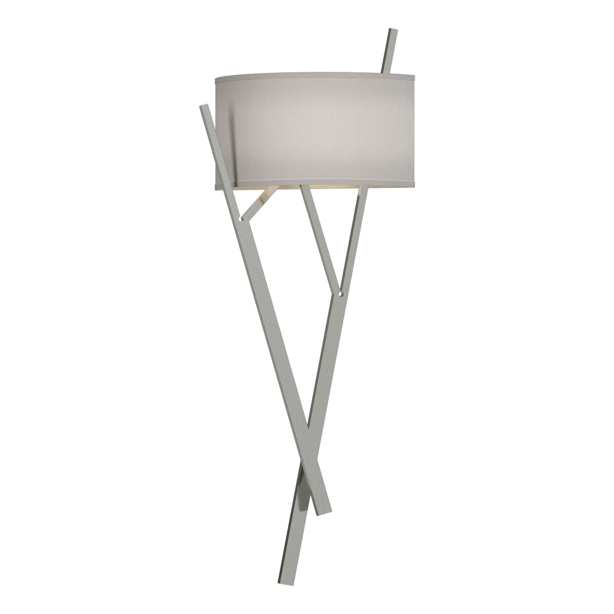 Arbo Sconce 2-Light Natural Anna Shade (SF) in Sterling