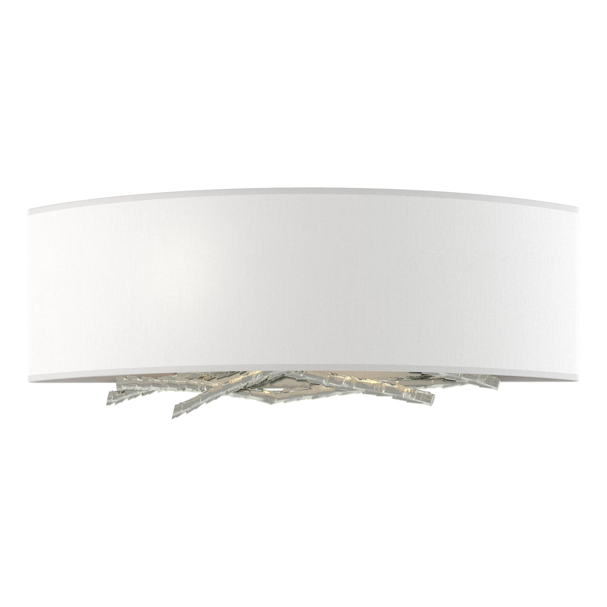 Brindille Sconce 2-Light Natural Anna Shade (SF) in Sterling