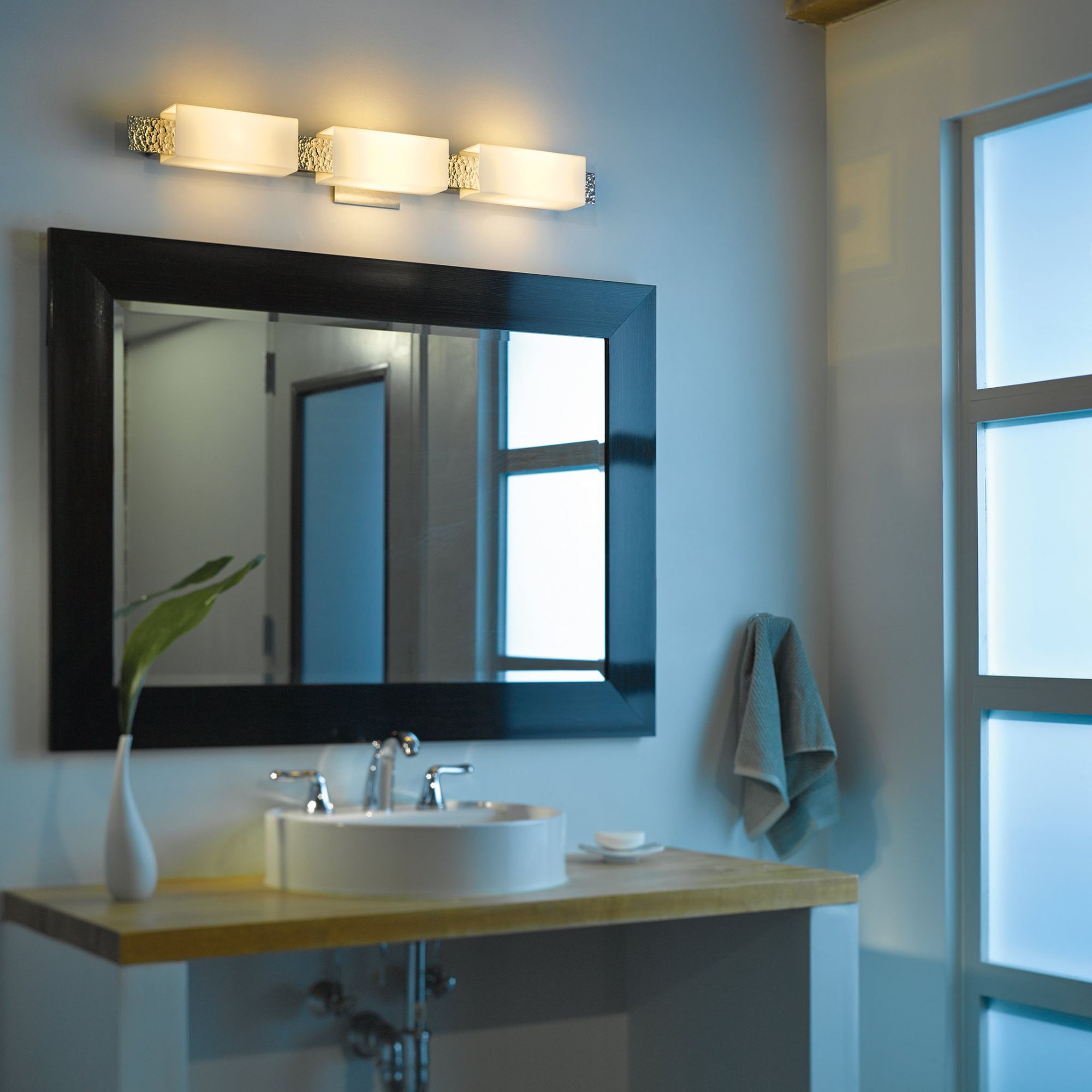 Oceanus 3 Light Sconce 3-Light Opal Glass (GG) in Sterling