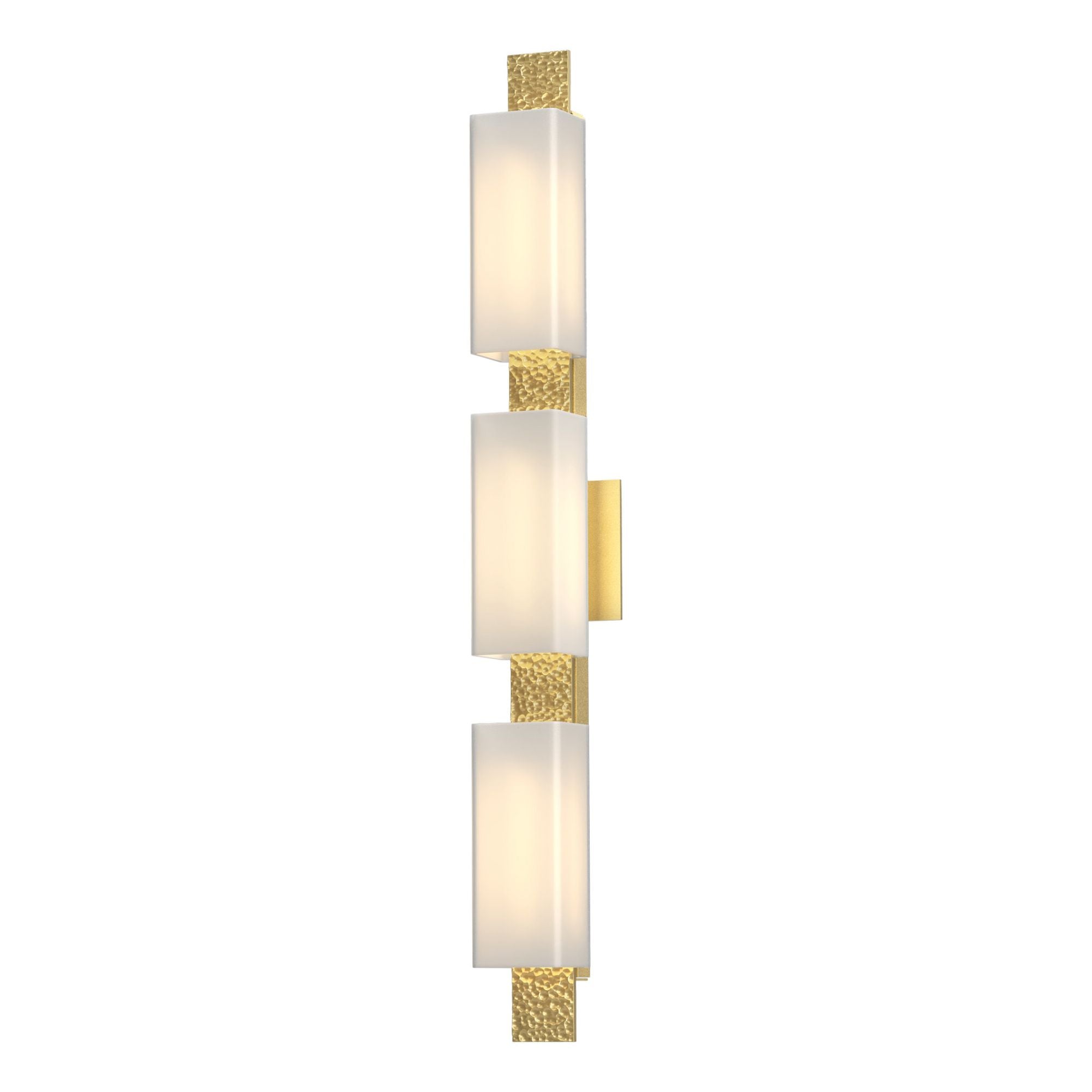 Oceanus 3 Light Sconce 3-Light Opal Glass (GG) in Modern Brass