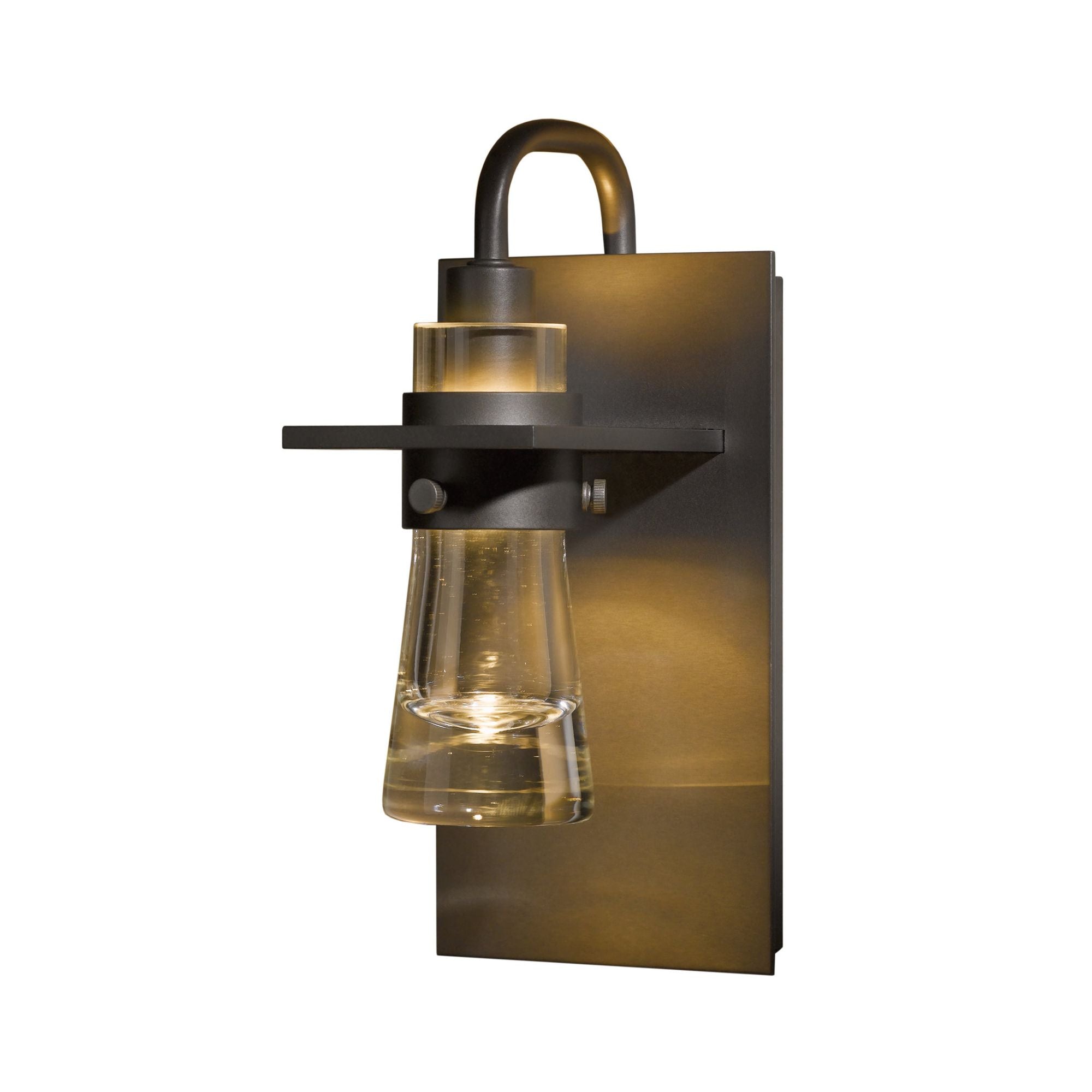 Erlenmeyer Sconce 1-Light Clear Glass (ZM) in Dark Smoke
