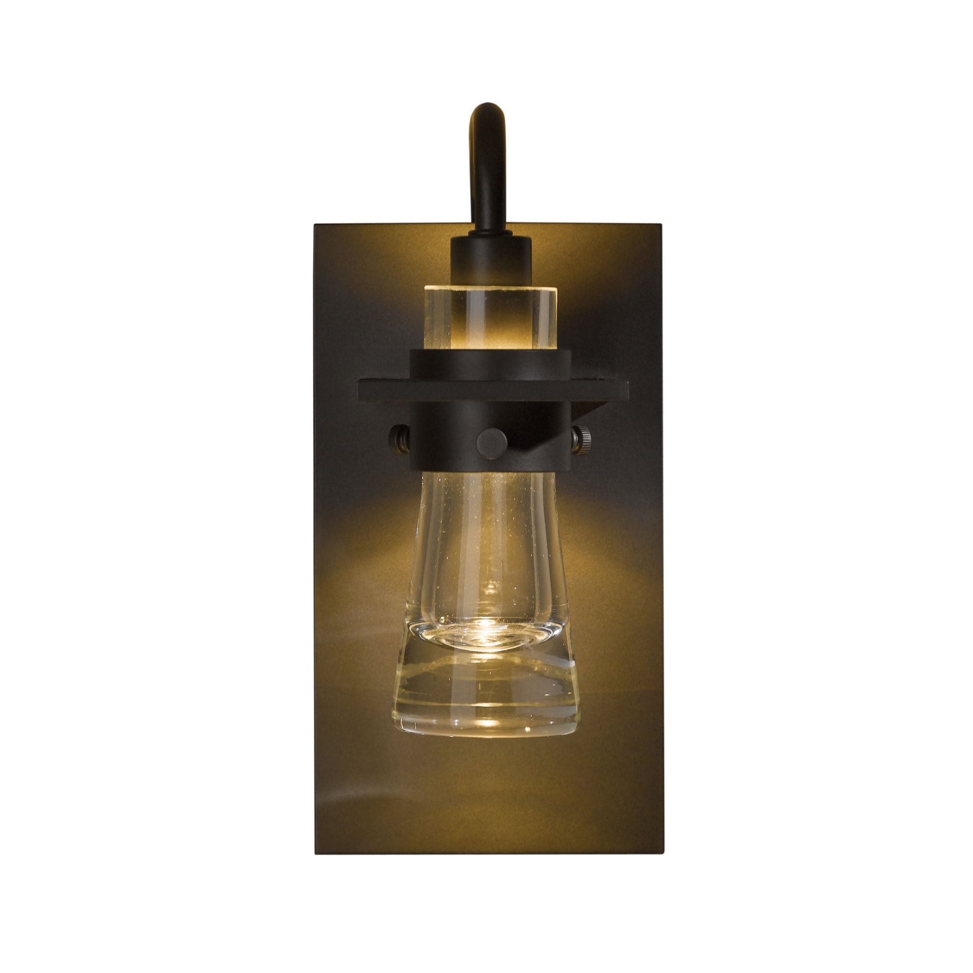 Erlenmeyer Sconce 1-Light Clear Glass (ZM) in Dark Smoke
