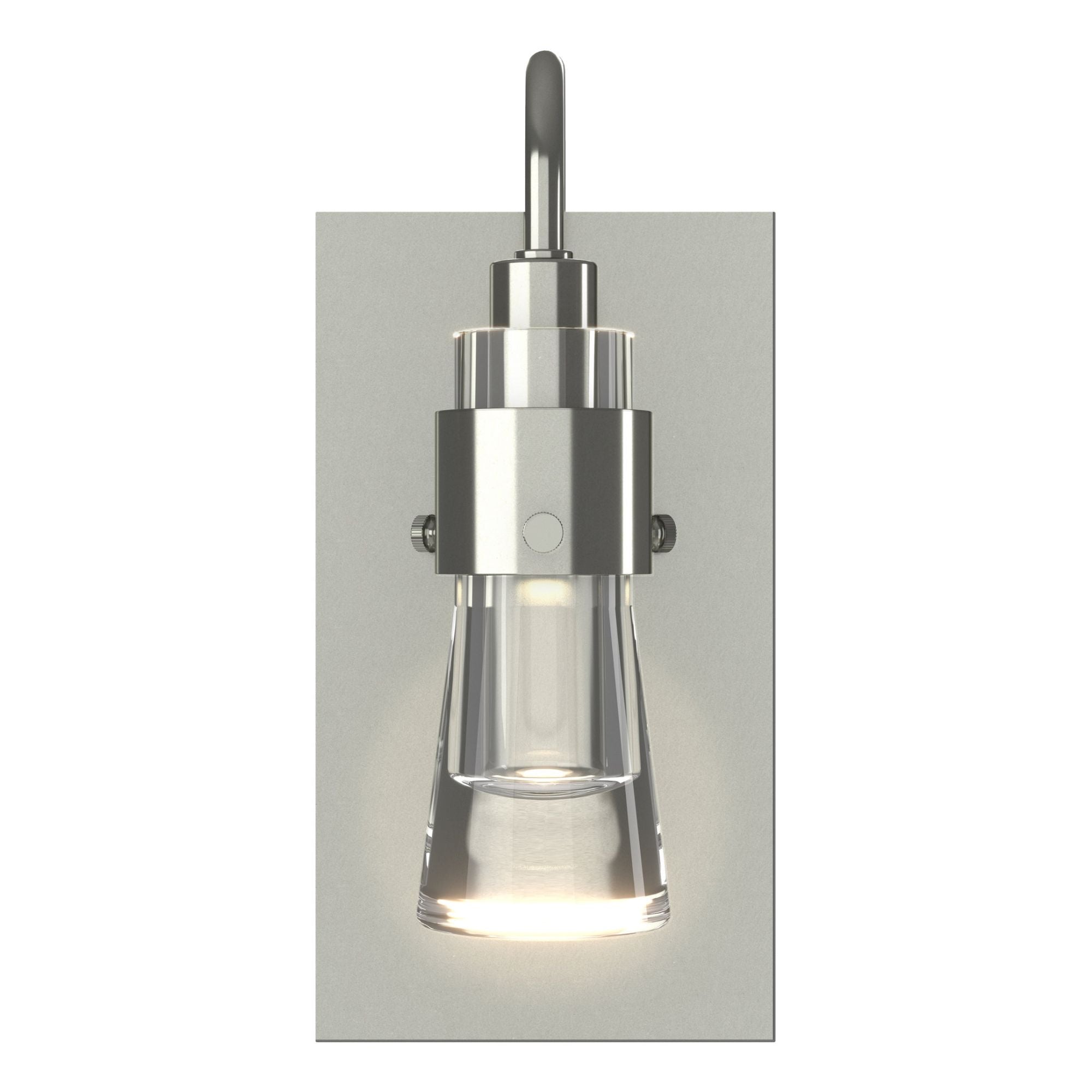 Erlenmeyer ADA Sconce 1-Light Clear Glass (ZM) in Sterling