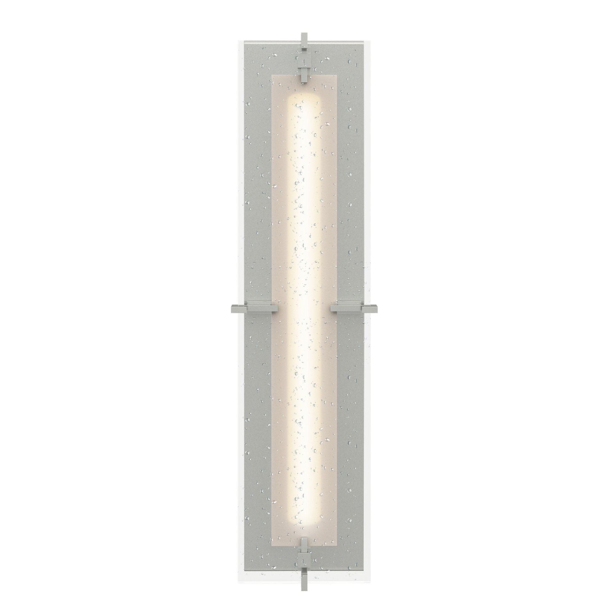 Ethos Large LED Sconce LED Seeded Clear Glass (II) in Sterling