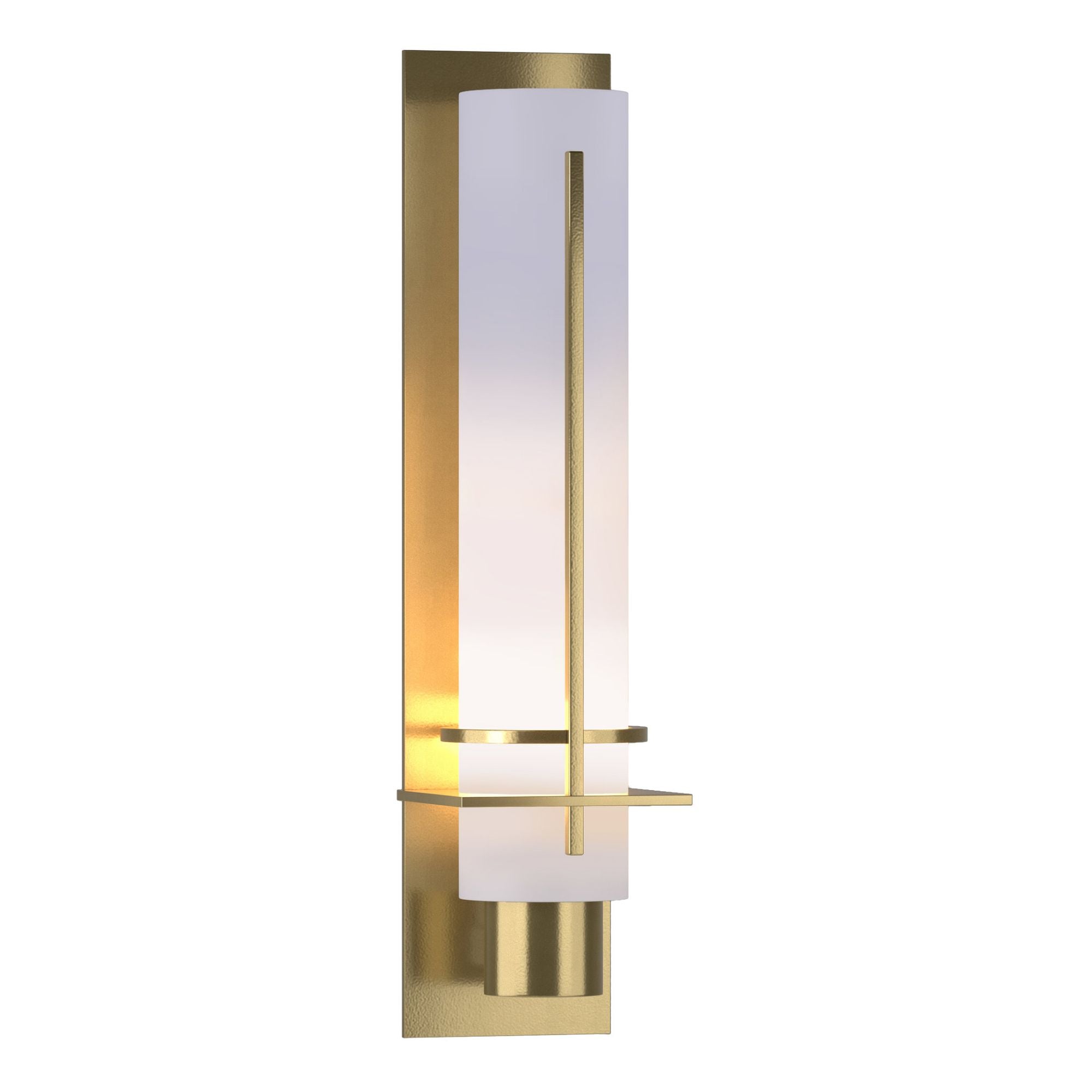 After Hours Sconce 1-Light Opal Glass (GG) in Modern Brass
