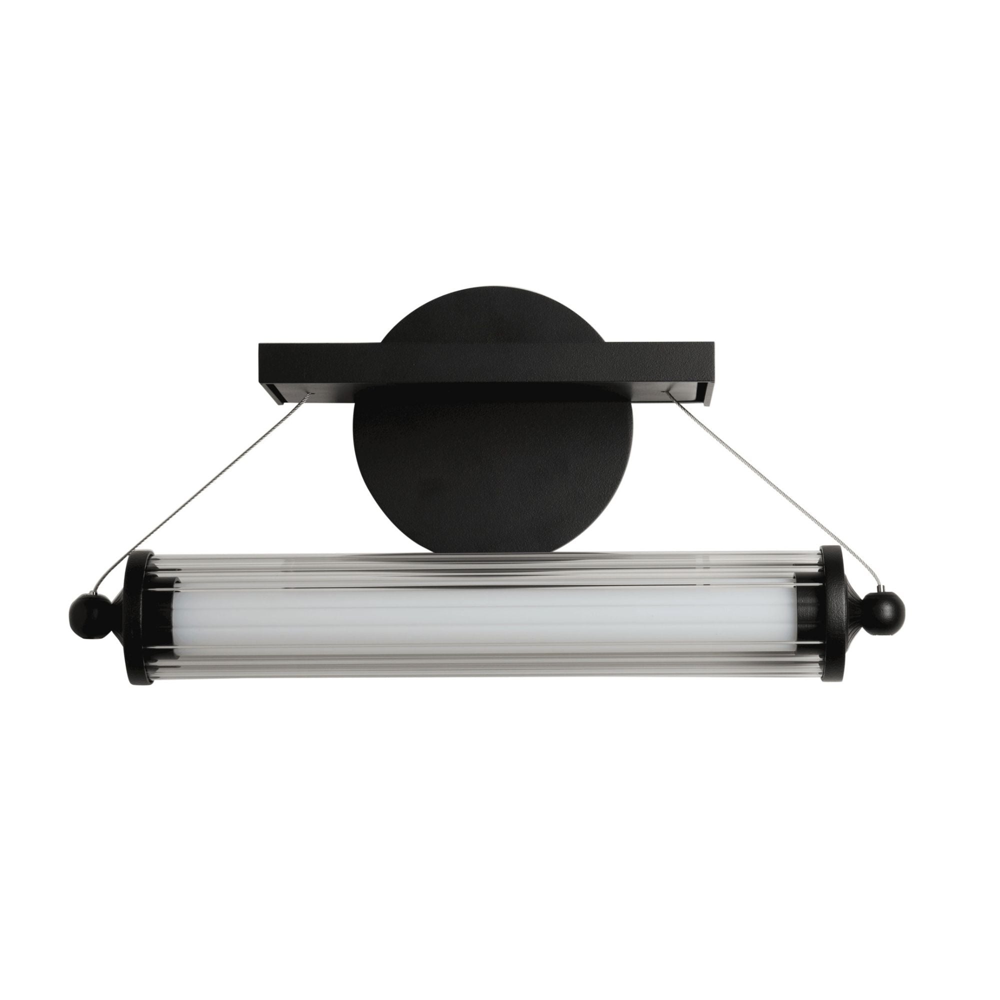 Libra LED Sconce Black Wood LED Clear Glass (ZM) in Black