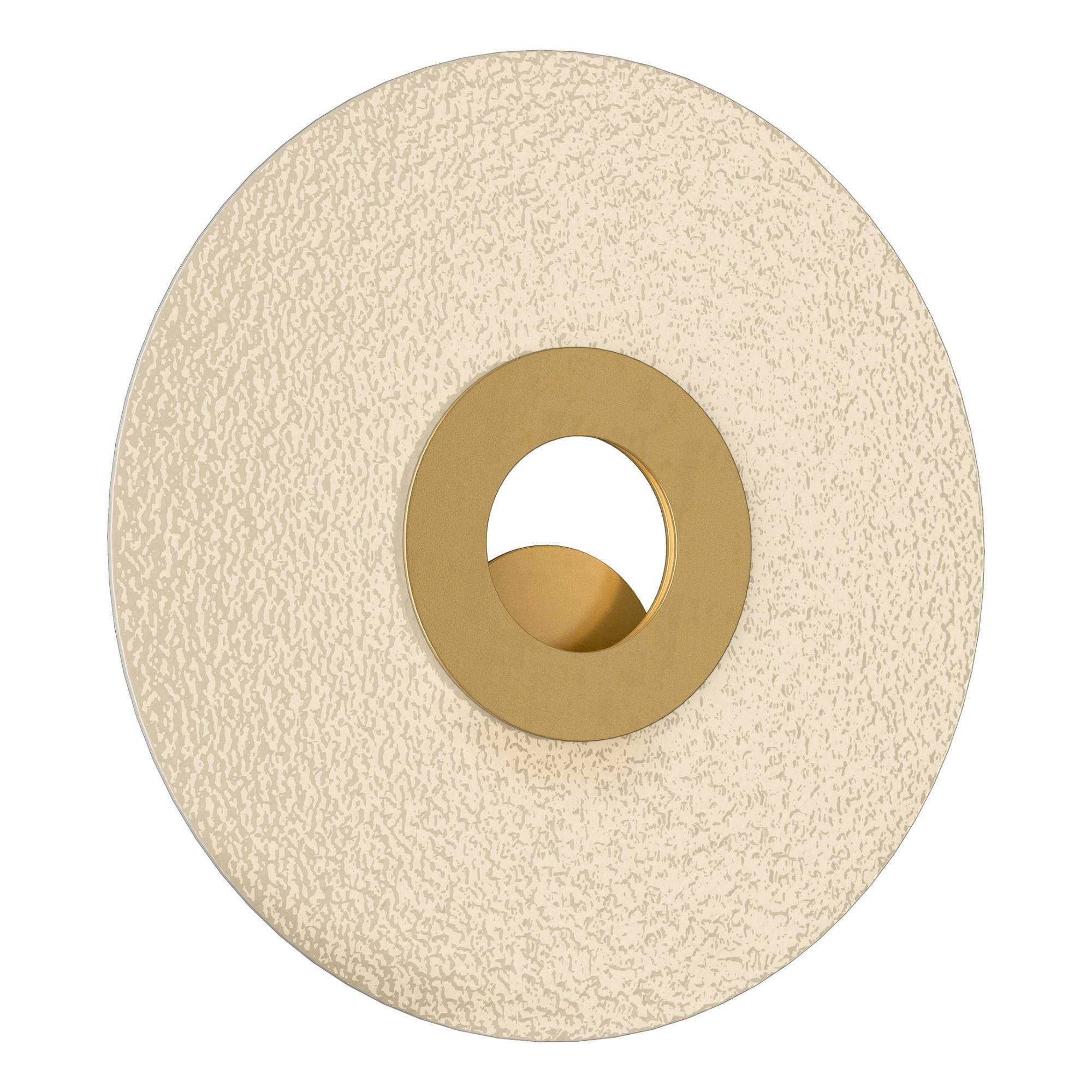 Orbit Large LED Sconce LED 21" Clear Textured Glass (YW) in Modern Brass