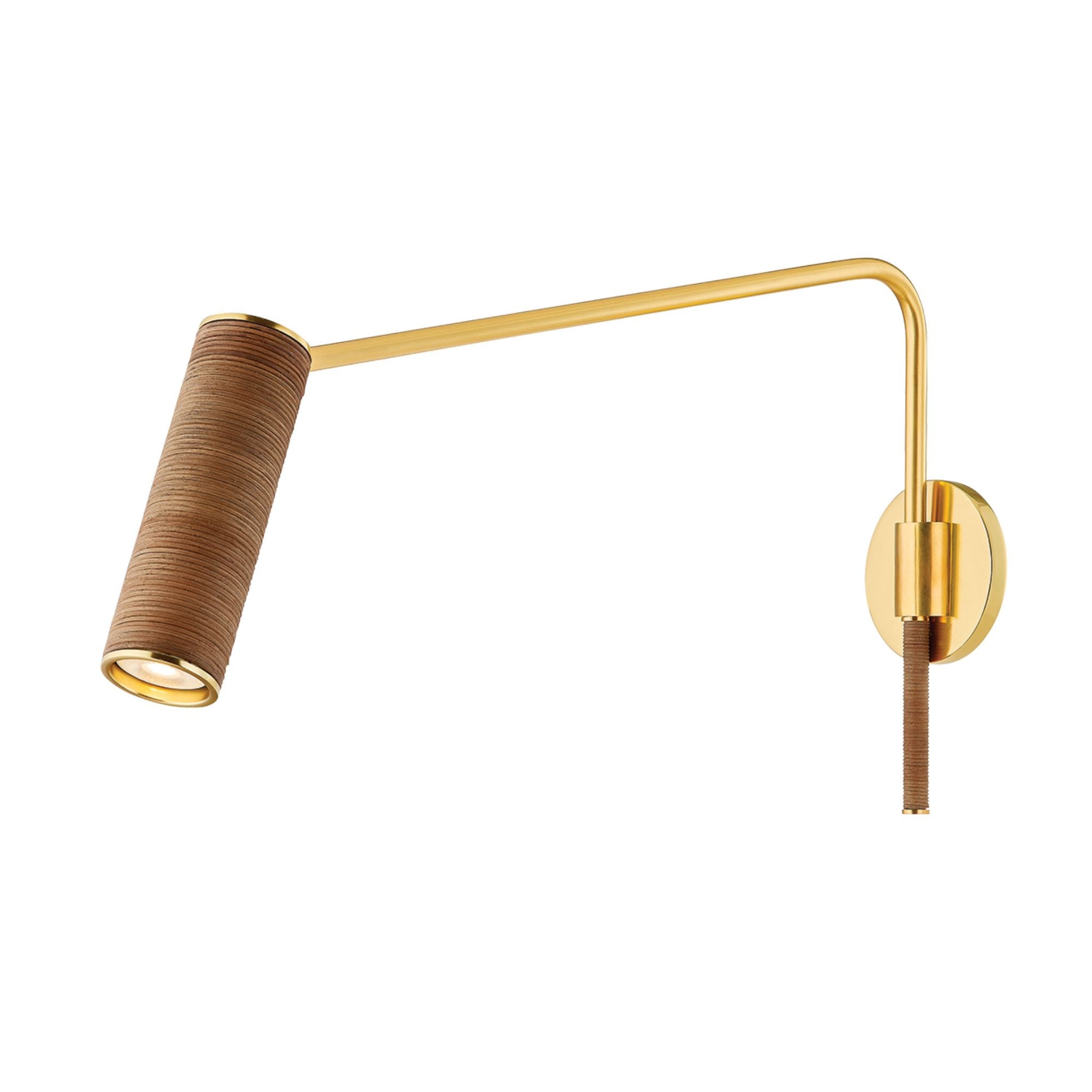Narragansett 1-Light Wall Sconce in Aged Brass 4.75W x 16.75H