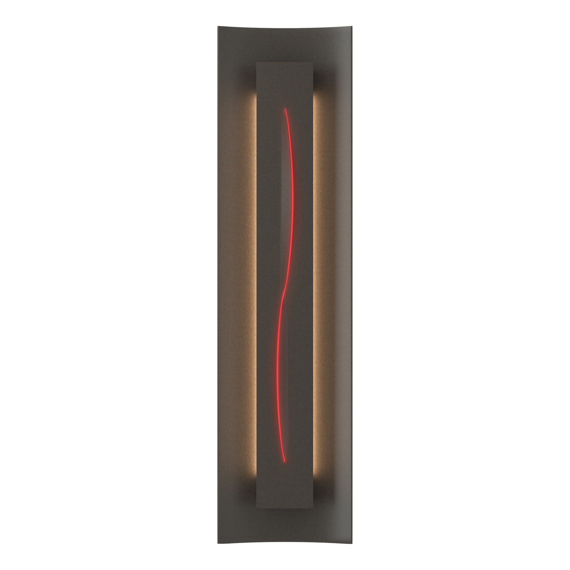 Gallery Sconce 3-Light Red Glass (RR) in Dark Smoke