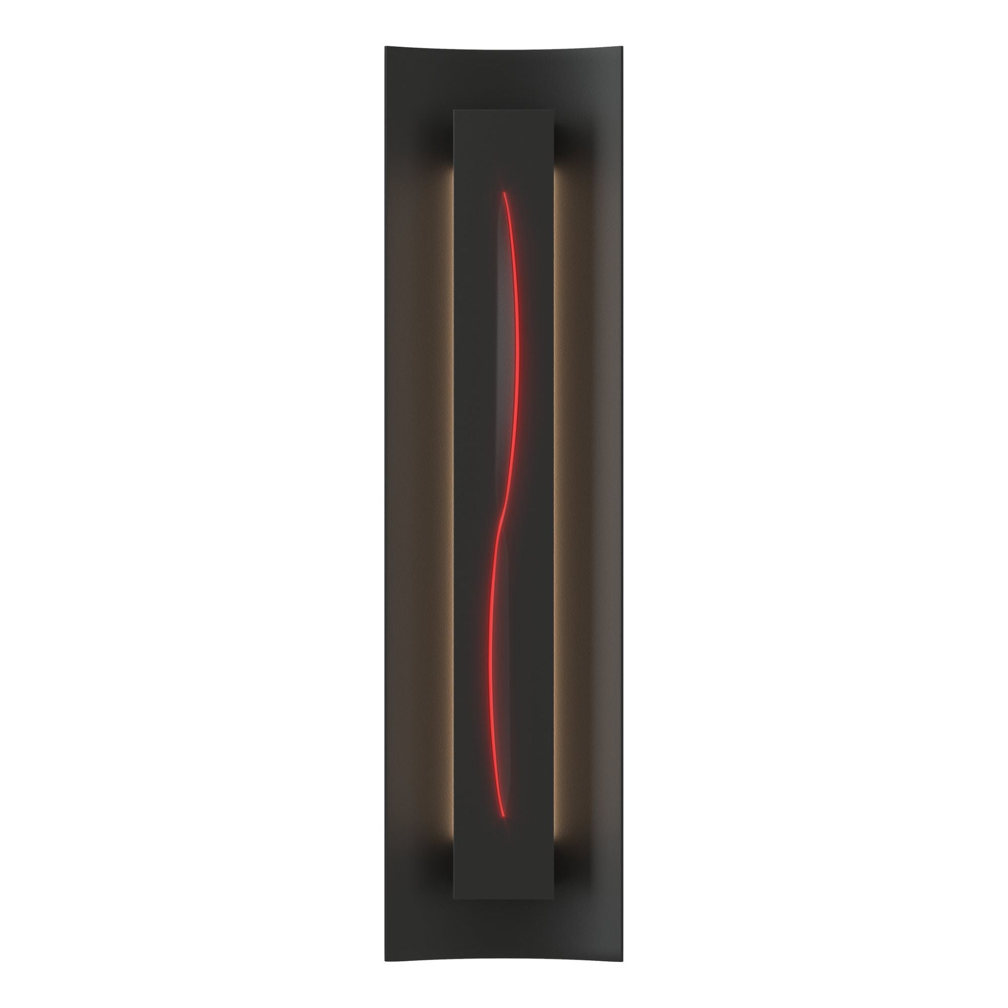 Gallery Sconce 3-Light Red Glass (RR) in Black