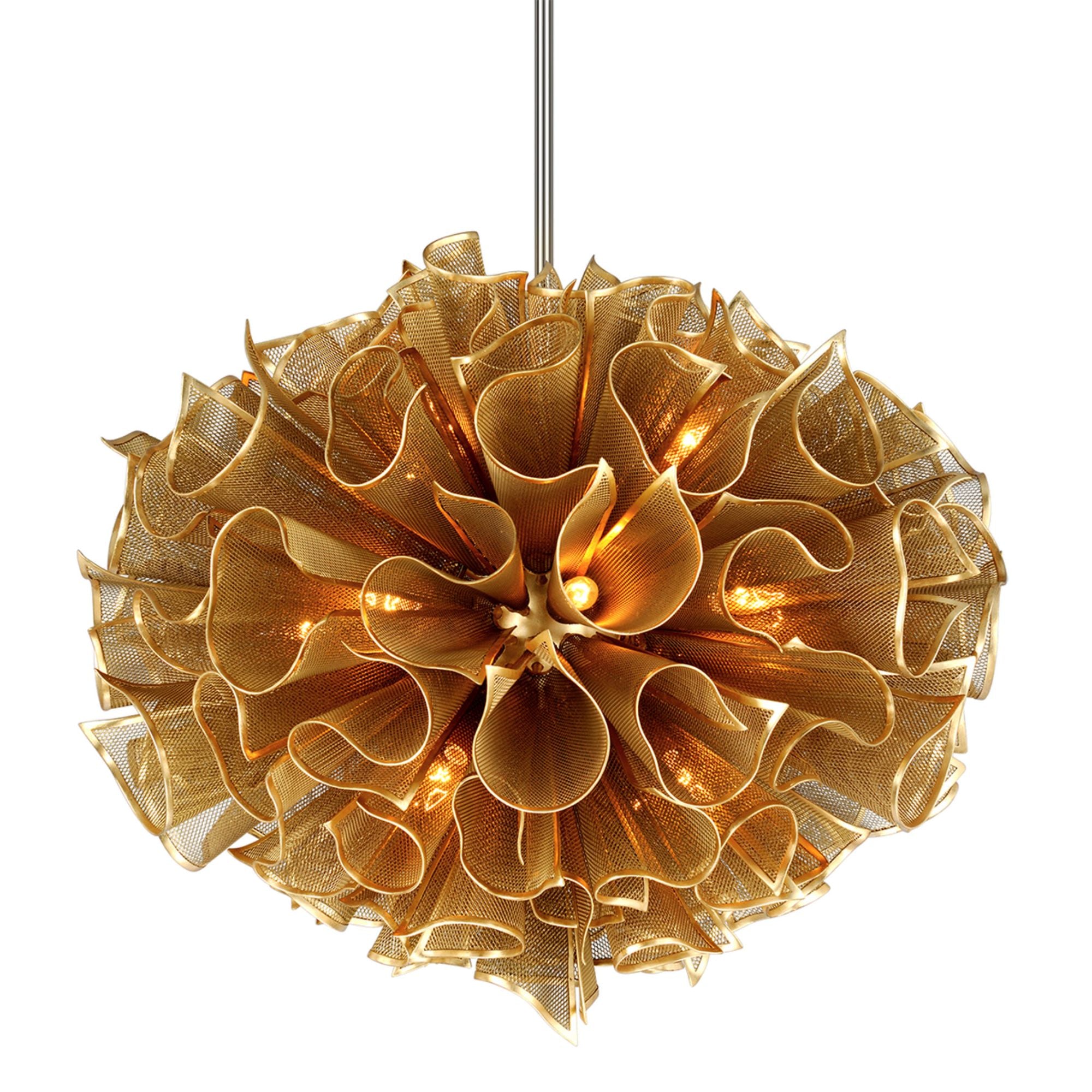Pulse 16-Light Chandelier in Gold Leaf 36L x 36W x 32.5H