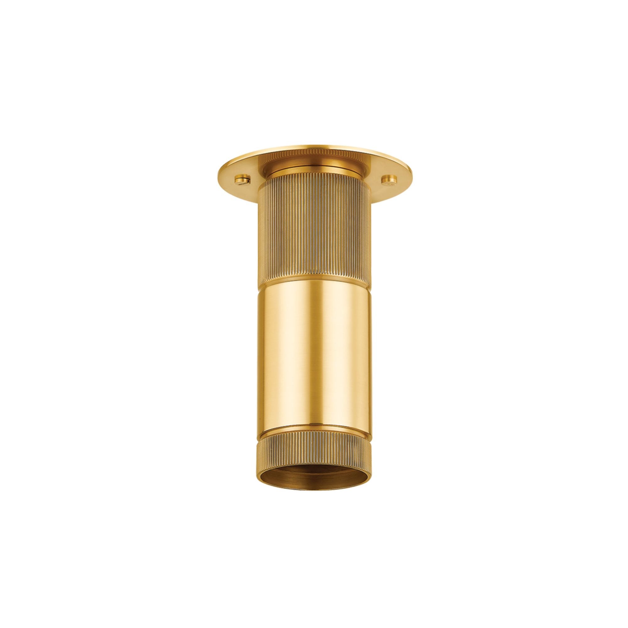 Dighton 1-Light Flush Mount in Aged Brass 4.75W x 7.5H