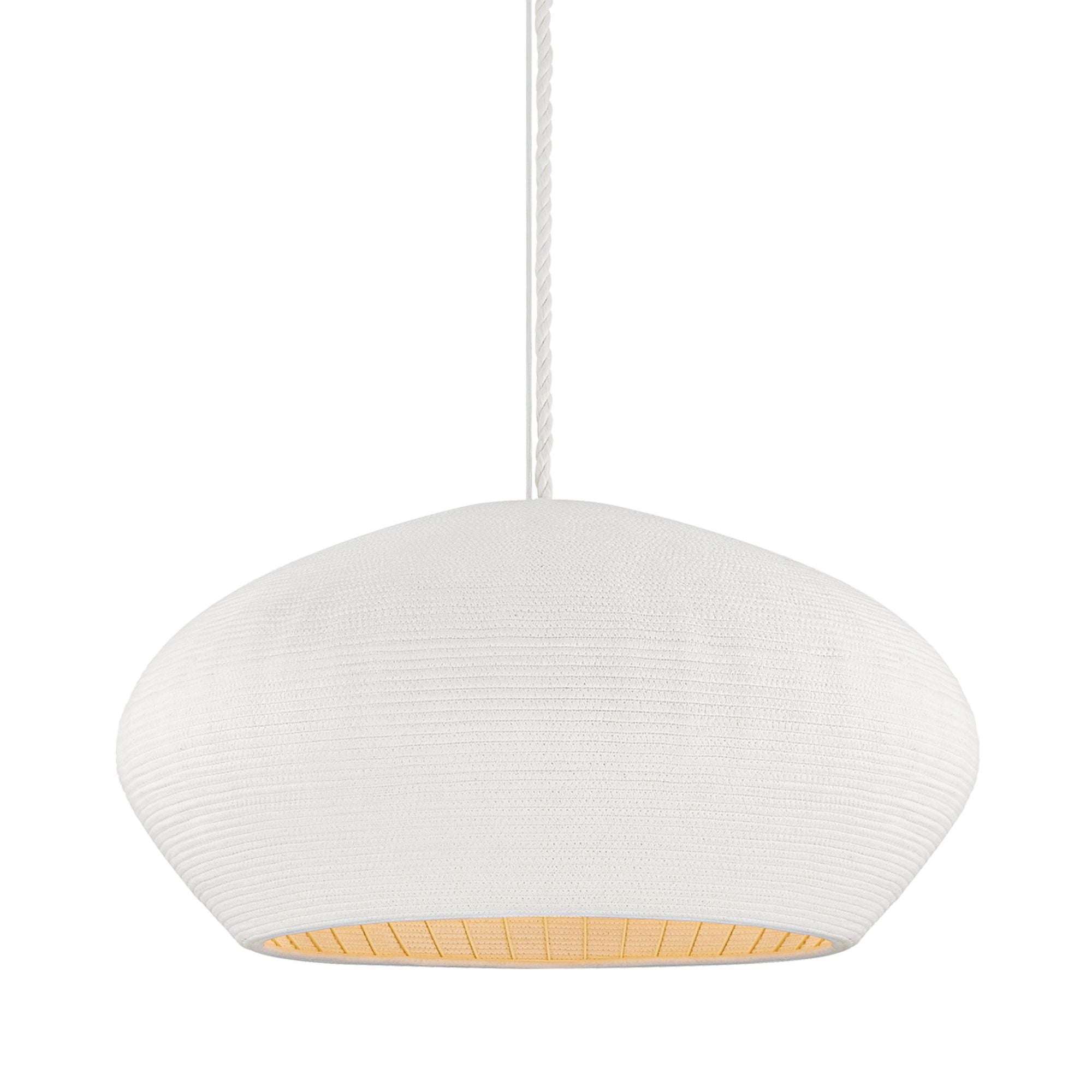 Ferndale 1-Light Pendant in Gesso White 36W x 18.5H