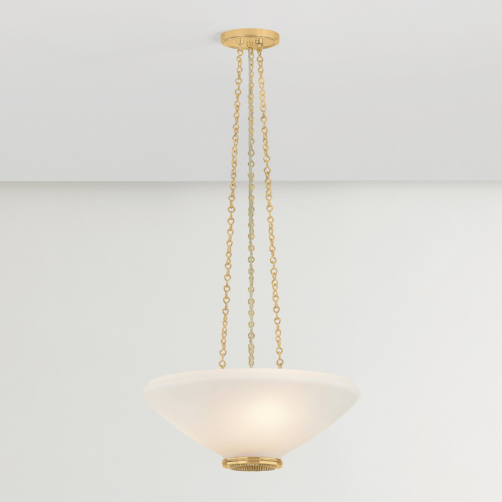 Awosting 3-Light Pendant in Aged Brass 17W x 6.25H