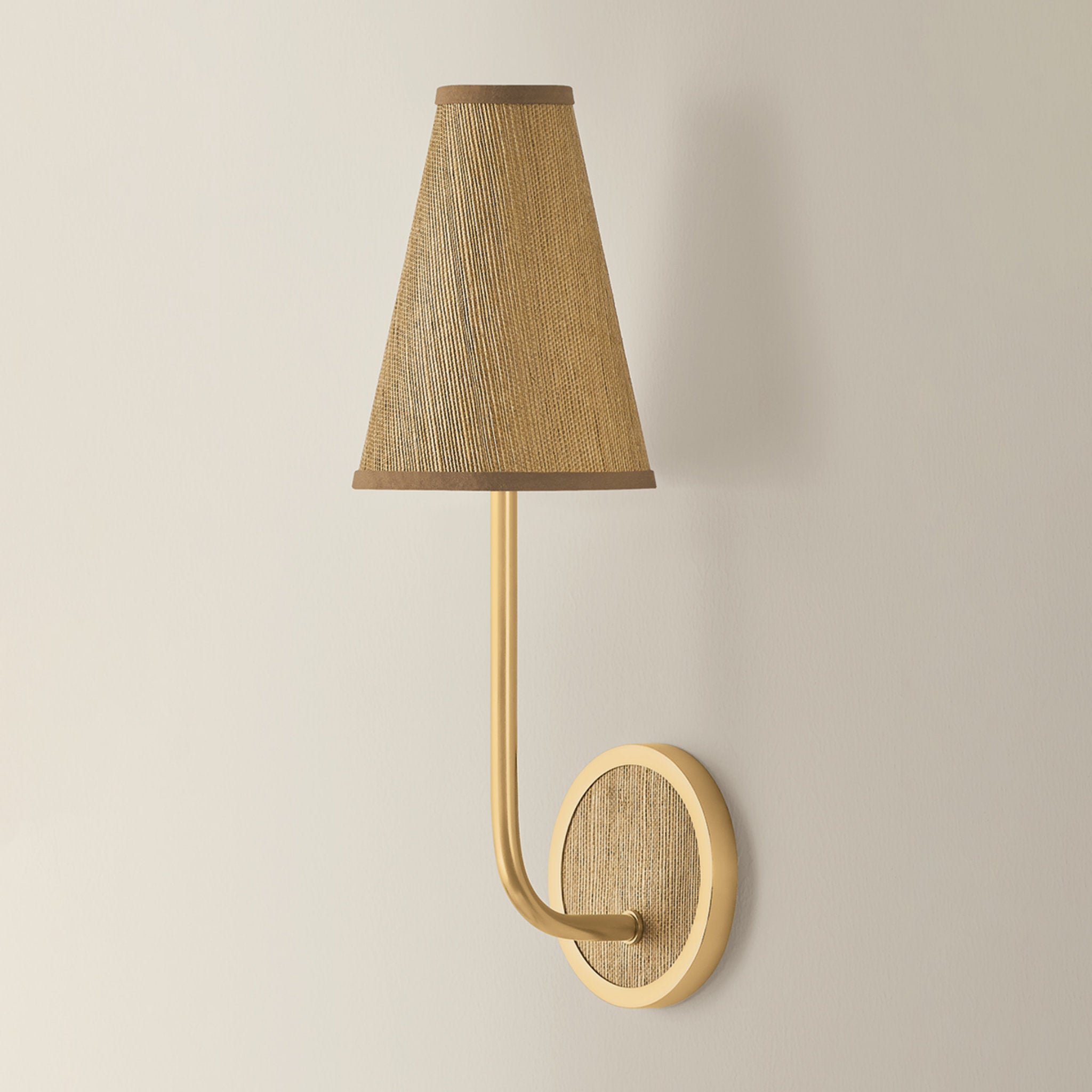 Buskirk 1-Light Wall Sconce in Aged Brass 5.5W x 17H