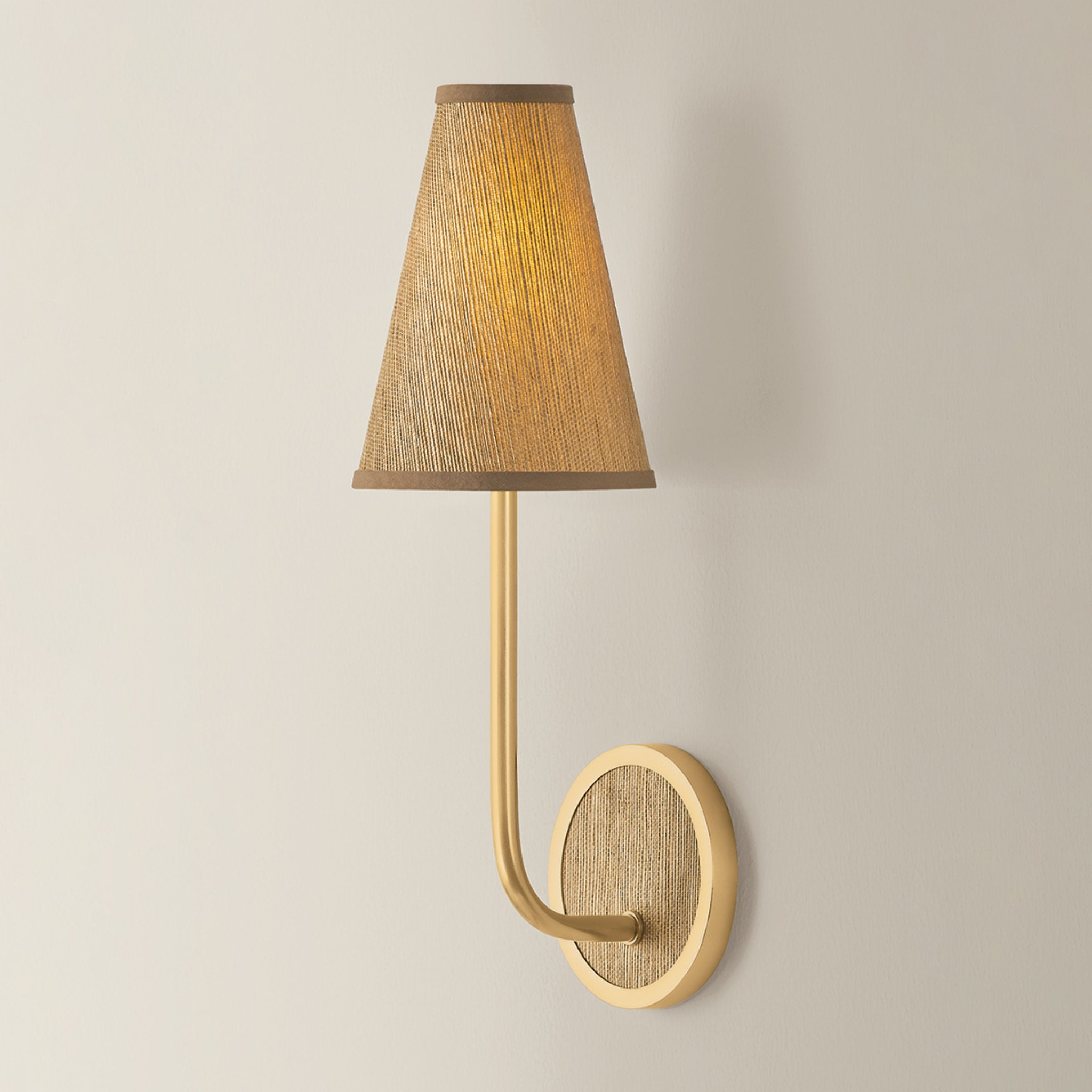Buskirk 1-Light Wall Sconce in Aged Brass 5.5W x 17H