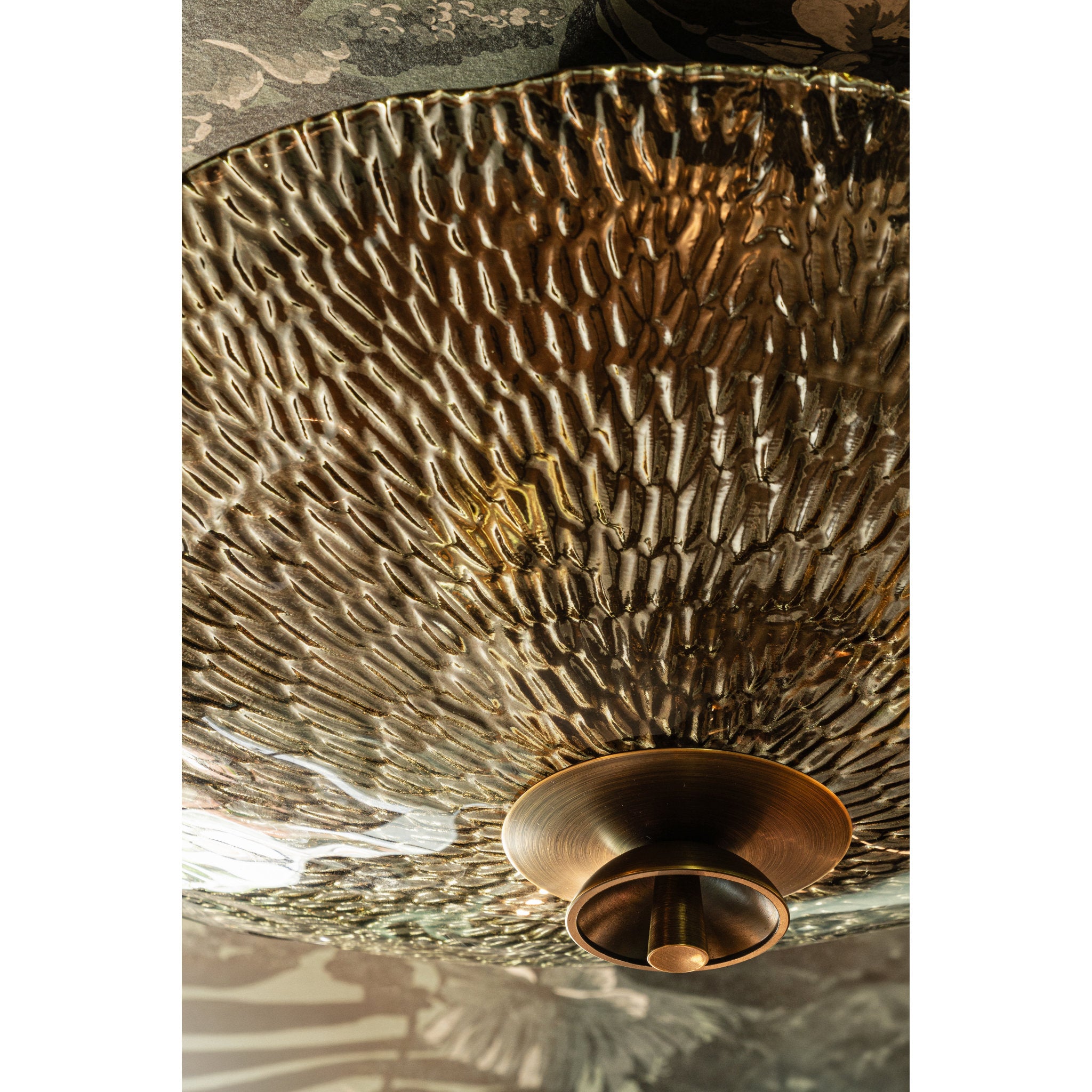 Alba 3-Light Semi Flush in Old World Brass by Moniomi 20W x 11H