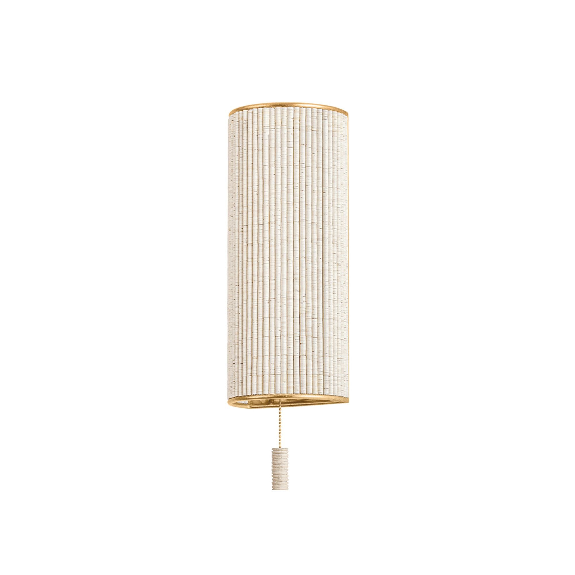 Hampden 1-Light Wall Sconce in Vintage Gold Leaf 5.75W x 18H