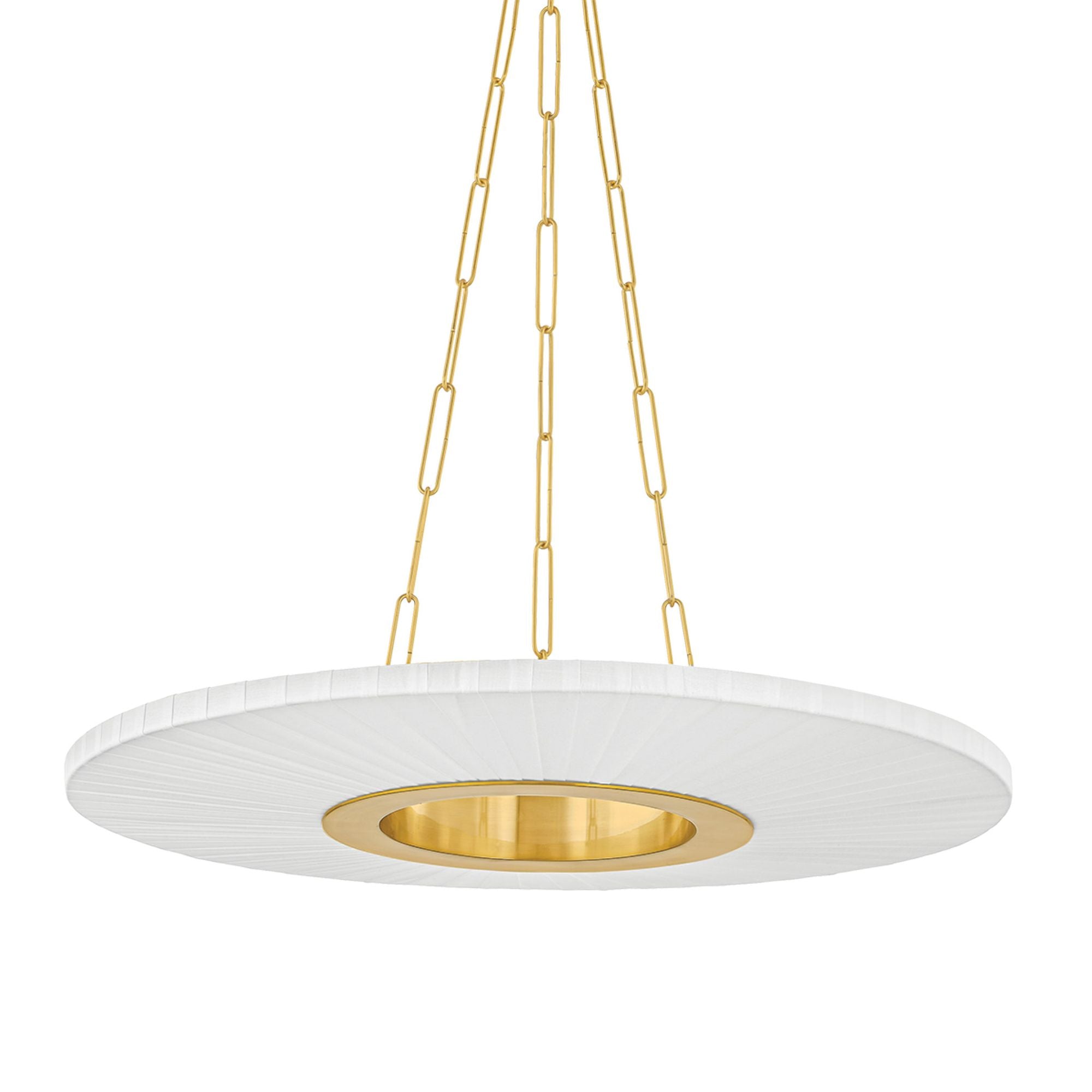 Prattsburgh 1-Light Chandelier in Aged Brass 30W x 3.5H