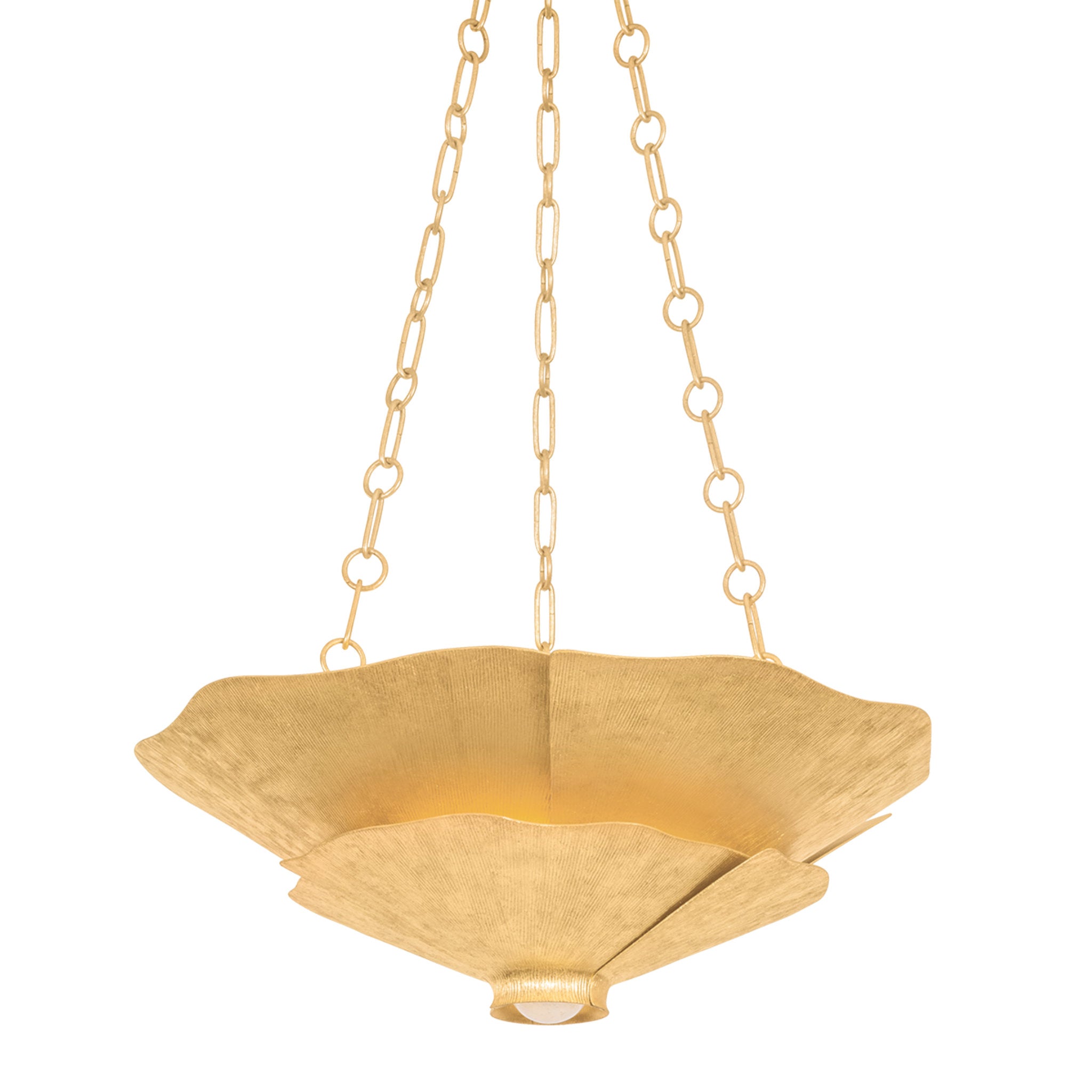 Spring Valley 4-Light Pendant in Vintage Gold Leaf 24W x 8H