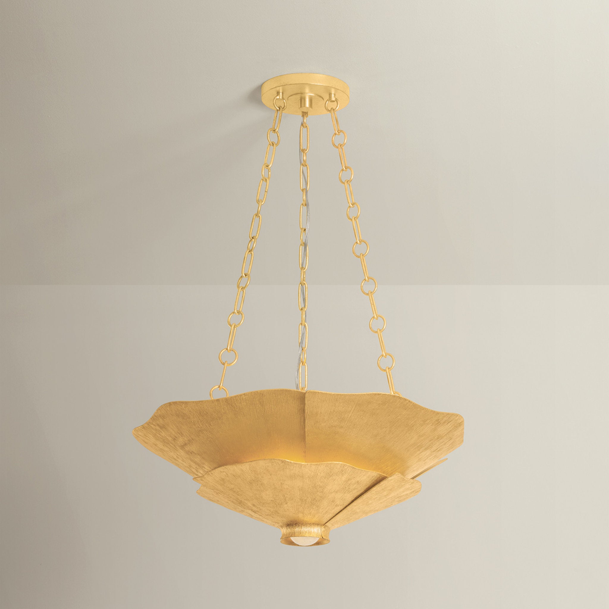 Spring Valley 4-Light Pendant in Vintage Gold Leaf 24W x 8H