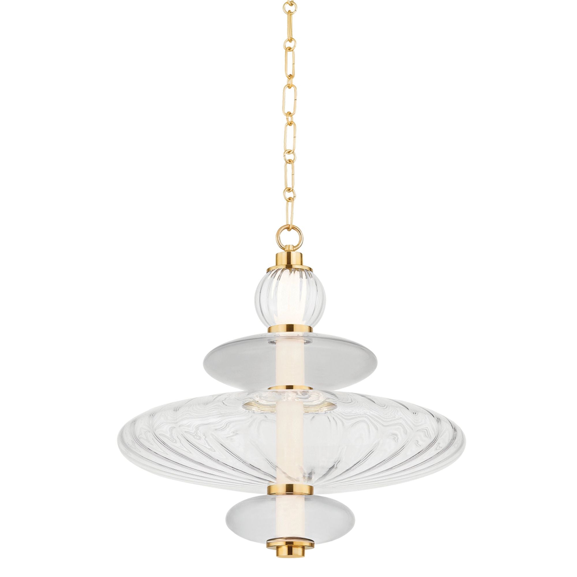 Williams 1-Light Pendant in Aged Brass 19L x 19W x 18.75H