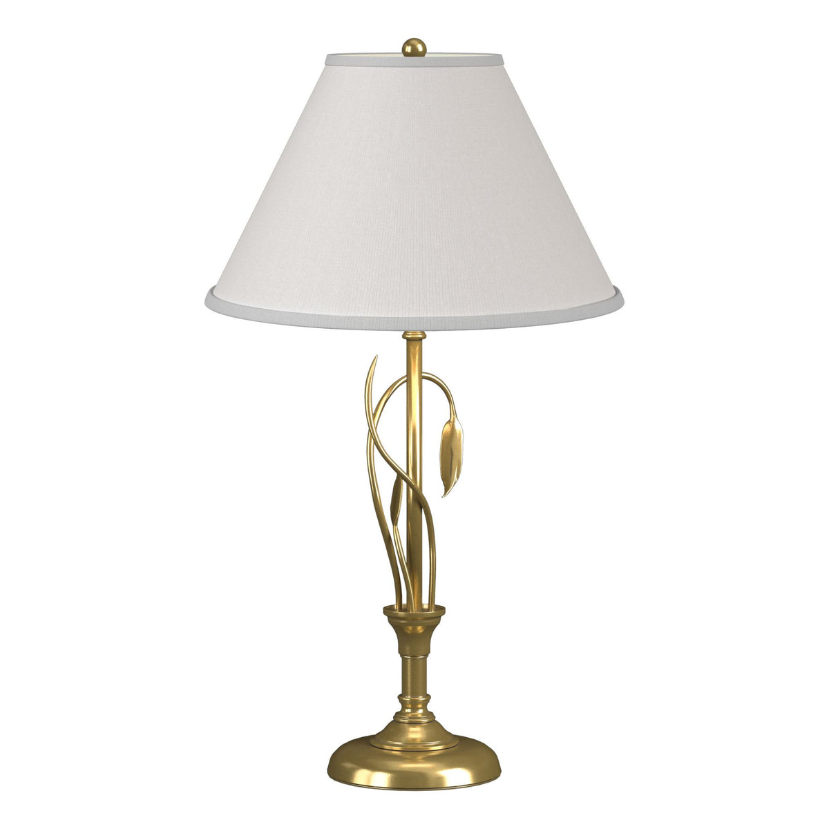 Forged Leaves and Vase Table Lamp 1-Light Natural Anna Shade (SF) in M