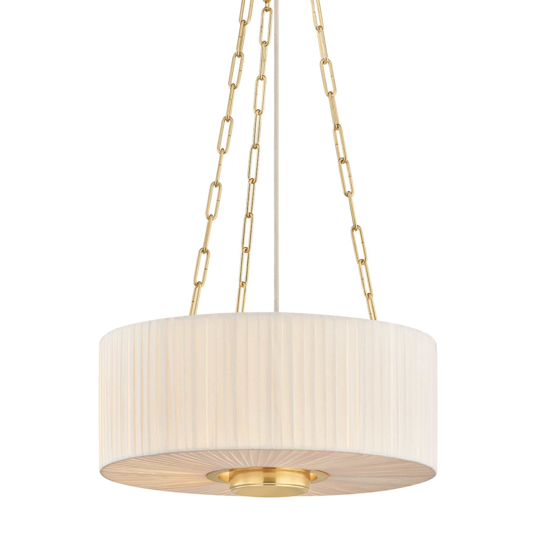 Camby 3-Light Pendant in Aged Brass 20W x 9.25H