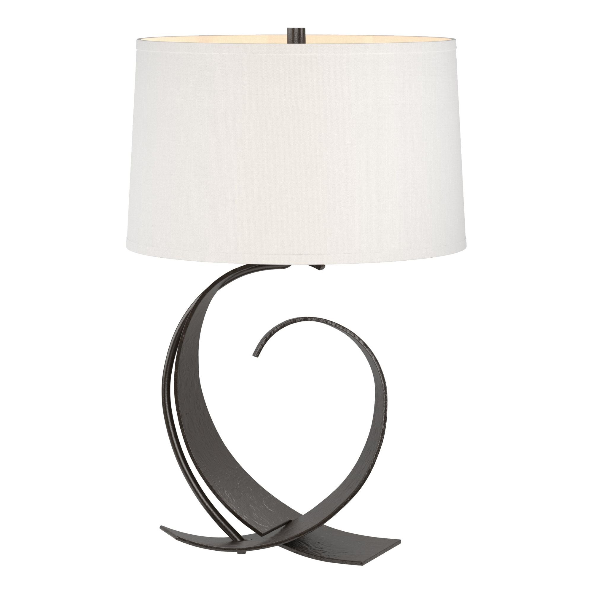 Fullered Impressions Table Lamp 1-Light Natural Anna Shade (SF) in Oil Rubbed Bronze