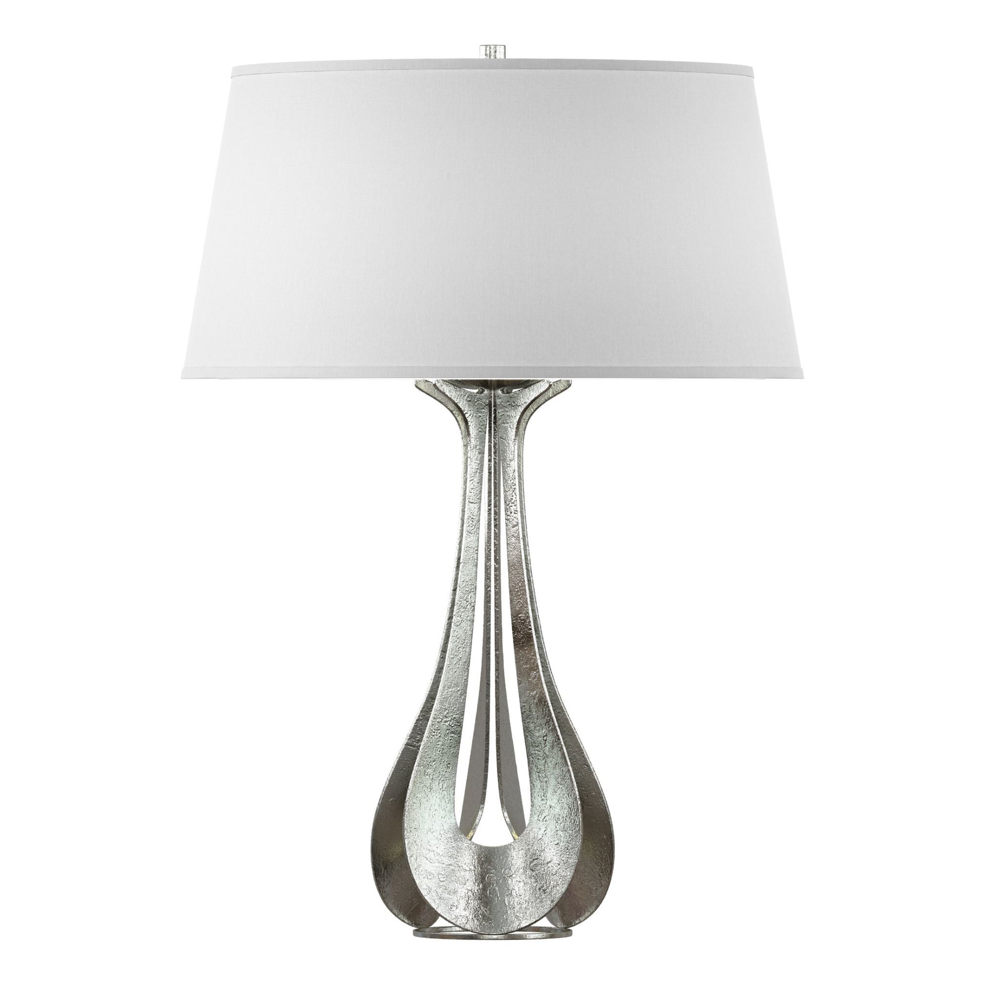 Lino Table Lamp 1-Light Natural Anna Shade (SF) in Sterling - Dimmer on Socket