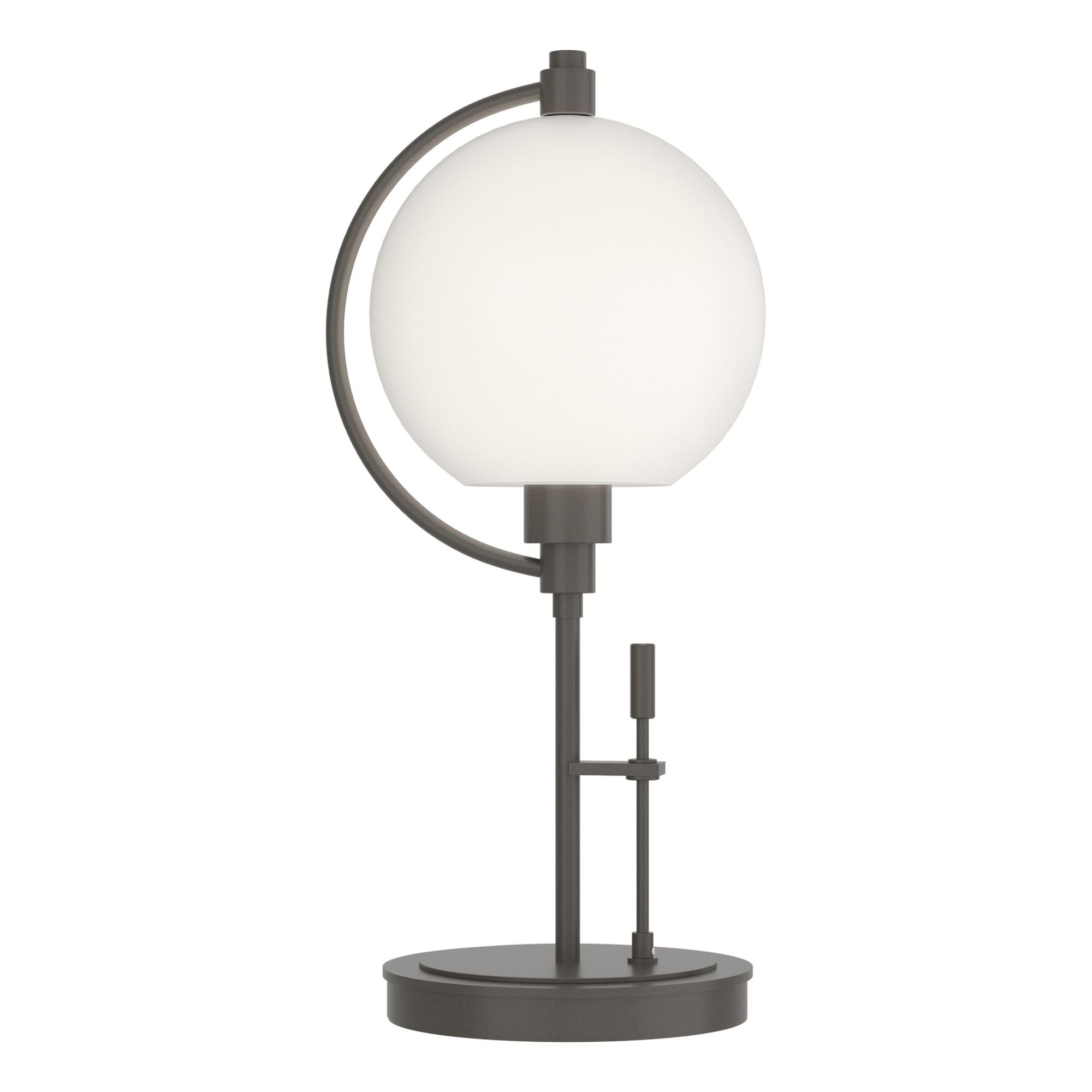 Pluto Table Lamp 1-Light Opal Glass (GG) in Dark Smoke - Dimmer on Base