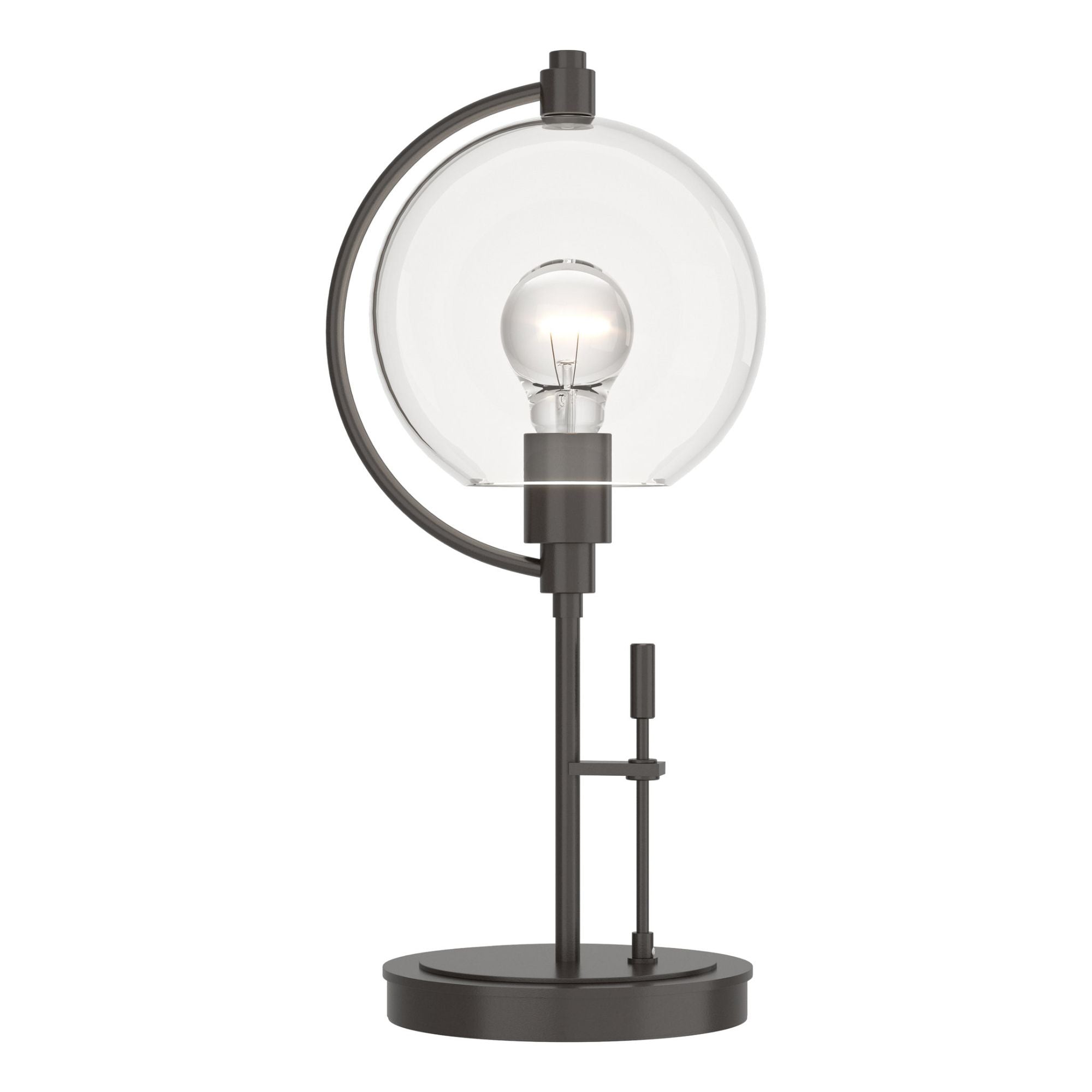Pluto Table Lamp 1-Light Clear Glass (ZM) in Oil Rubbed Bronze - Dimmer on Base