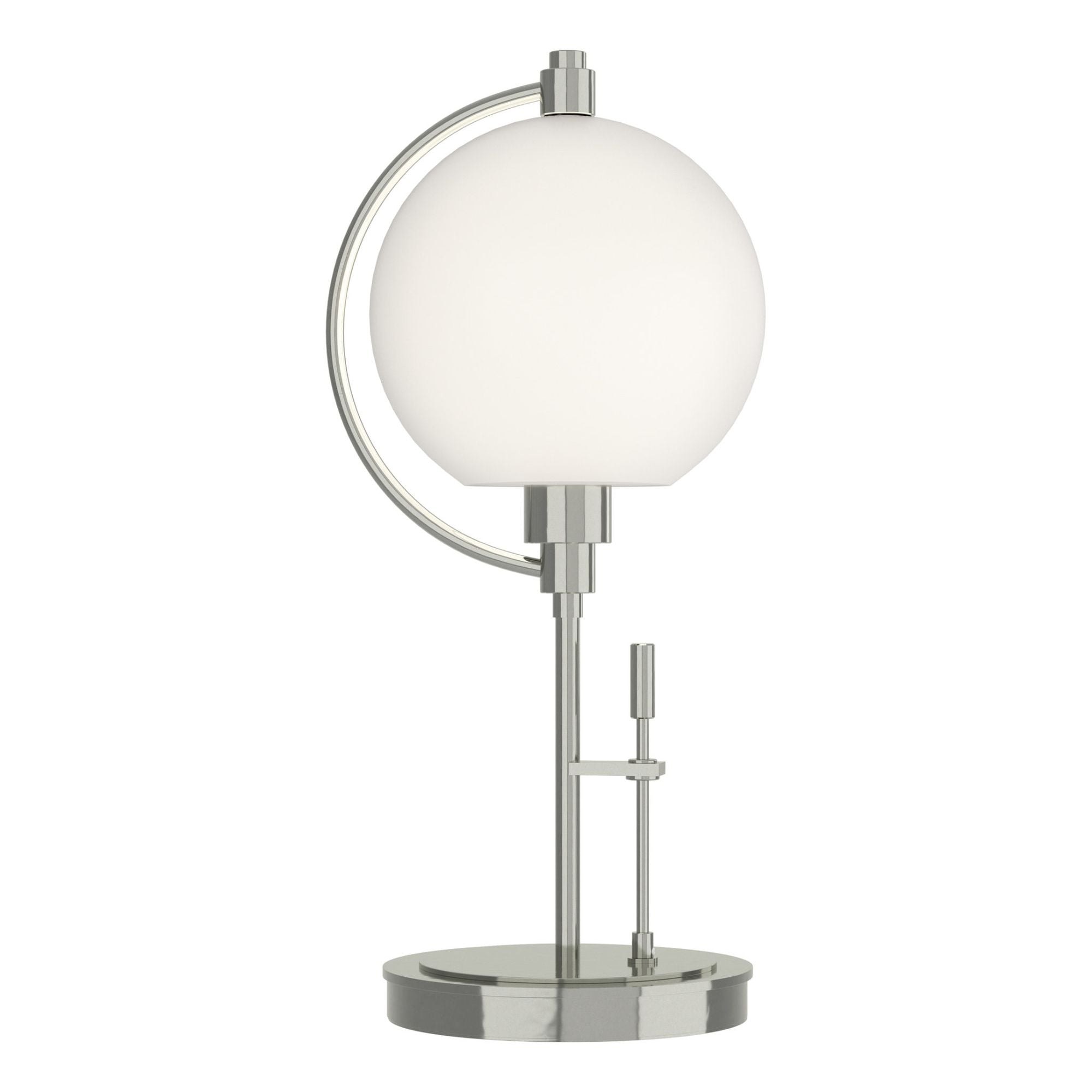 Pluto Table Lamp 1-Light Opal Glass (GG) in Sterling - Dimmer on Base