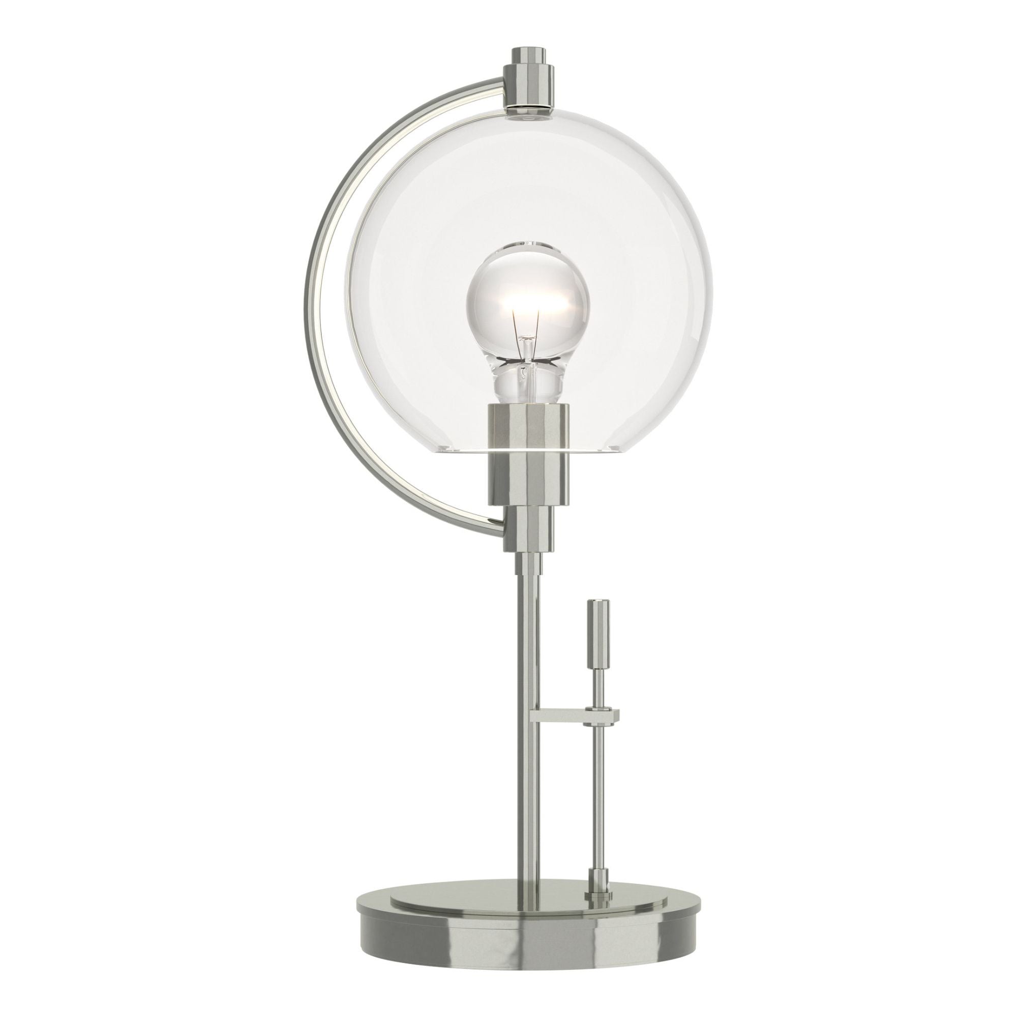 Pluto Table Lamp 1-Light Clear Glass (ZM) in Sterling - Dimmer on Base